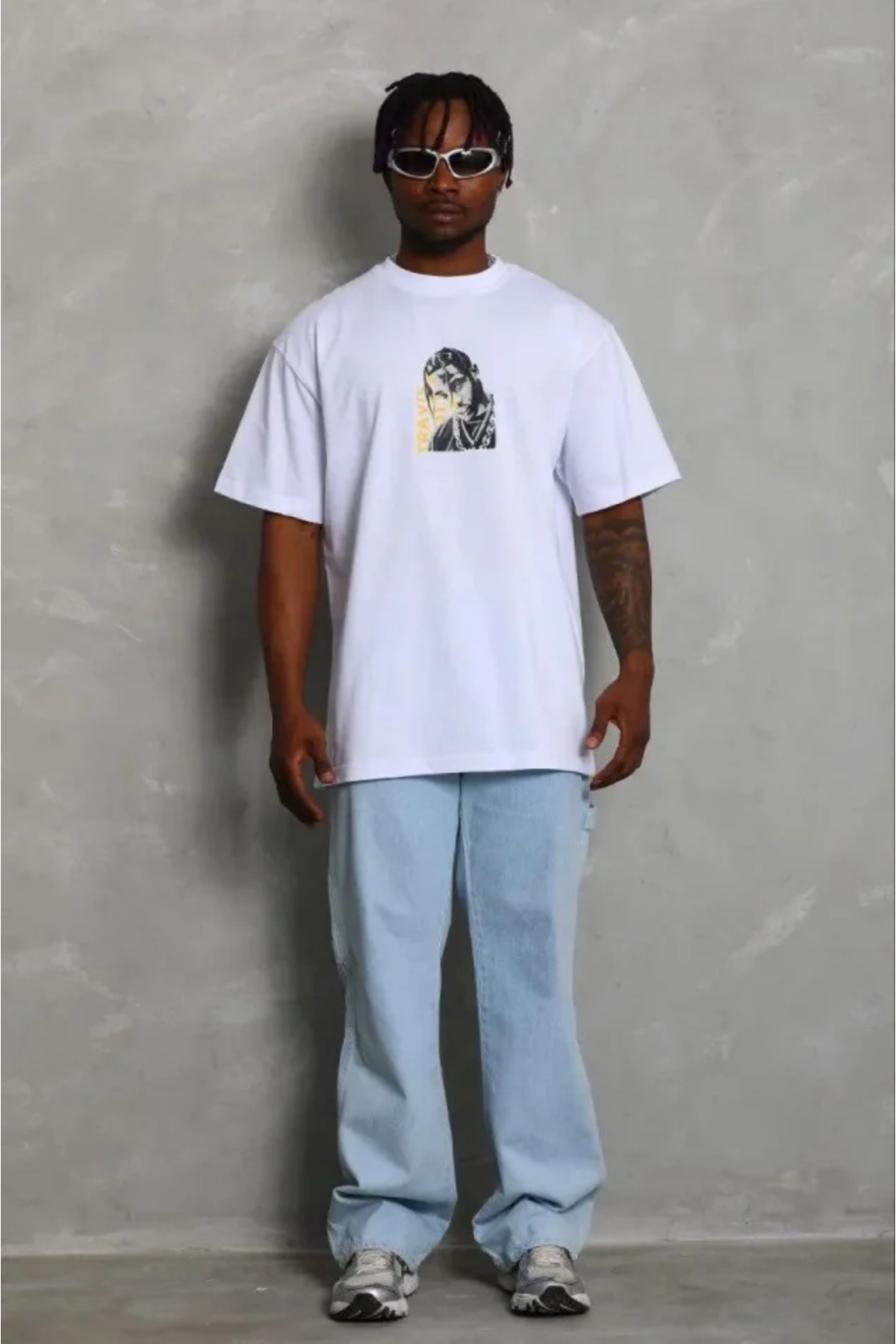 Erkek Baskılı T-Shirt Kısa Kol Bisiklet Yaka Regular Fit Rahat Kalıp Günlük Tişört - Be alternatif görünüm