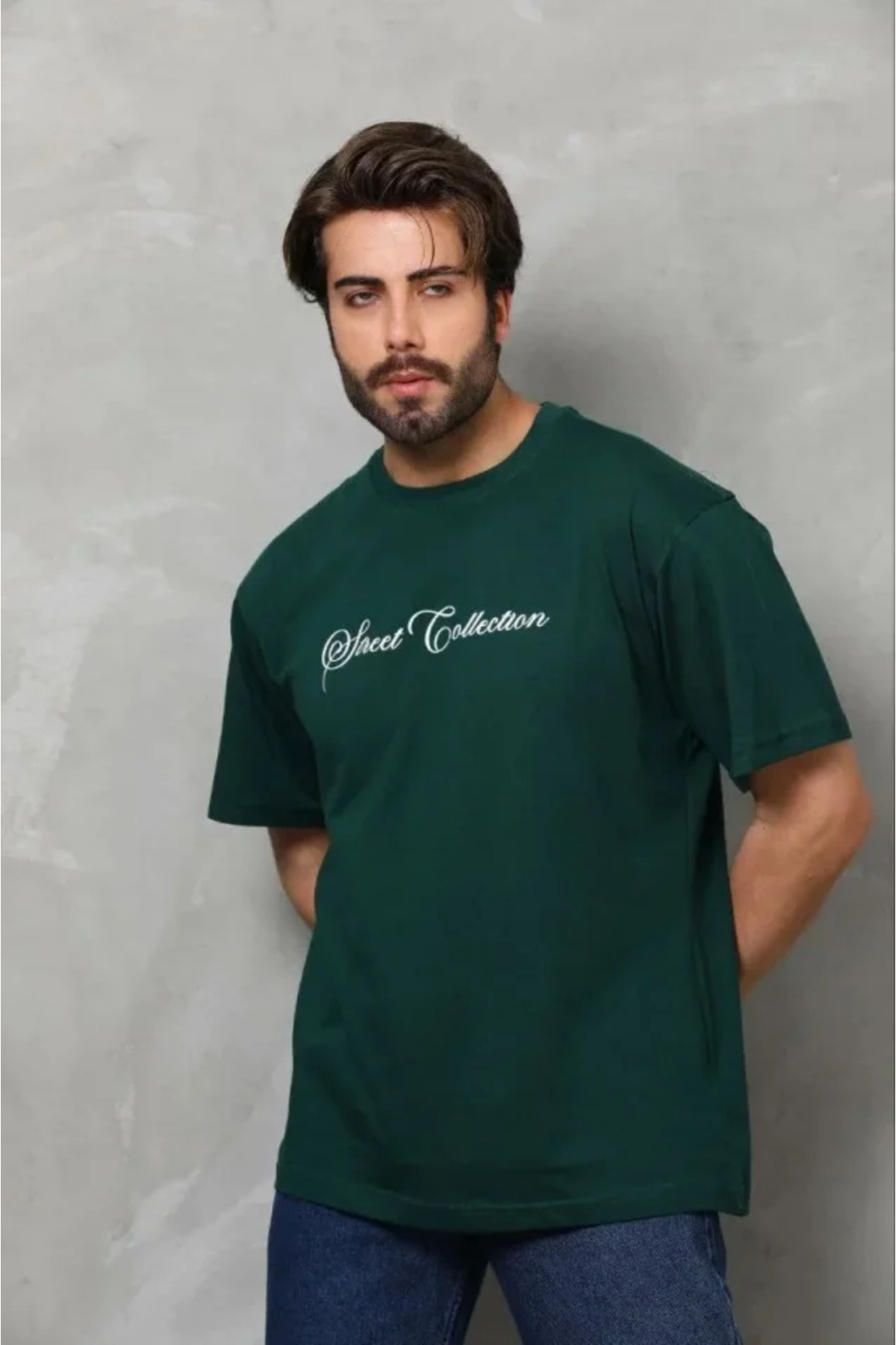 Erkek Baskılı T-Shirt Kısa Kol Bisiklet Yaka Regular Fit Rahat Kalıp Günlük Tişört - Ça