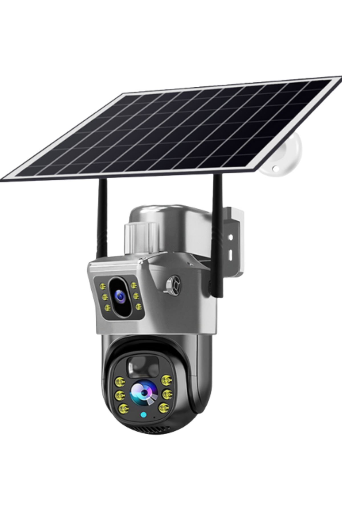 Conico 7/24 Kesintisiz Koruma: 6MP WiFi Güneş Enerjili Çift Lens PTZ Kamera, 360° Panoramik İzleme