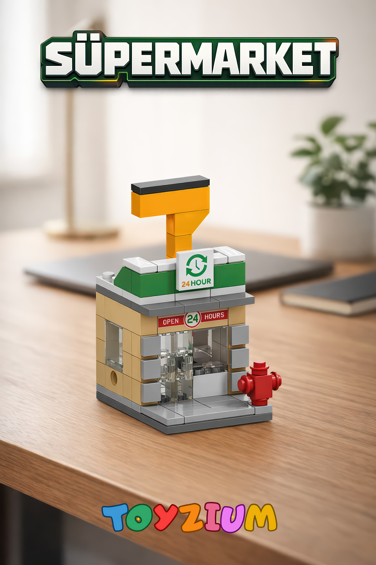 Shem Süpermarket Yapı Blok Seti (108 Parça) - Mini Mağaza Model Yapım Seti fotoğrafı 2 (önizleme)
