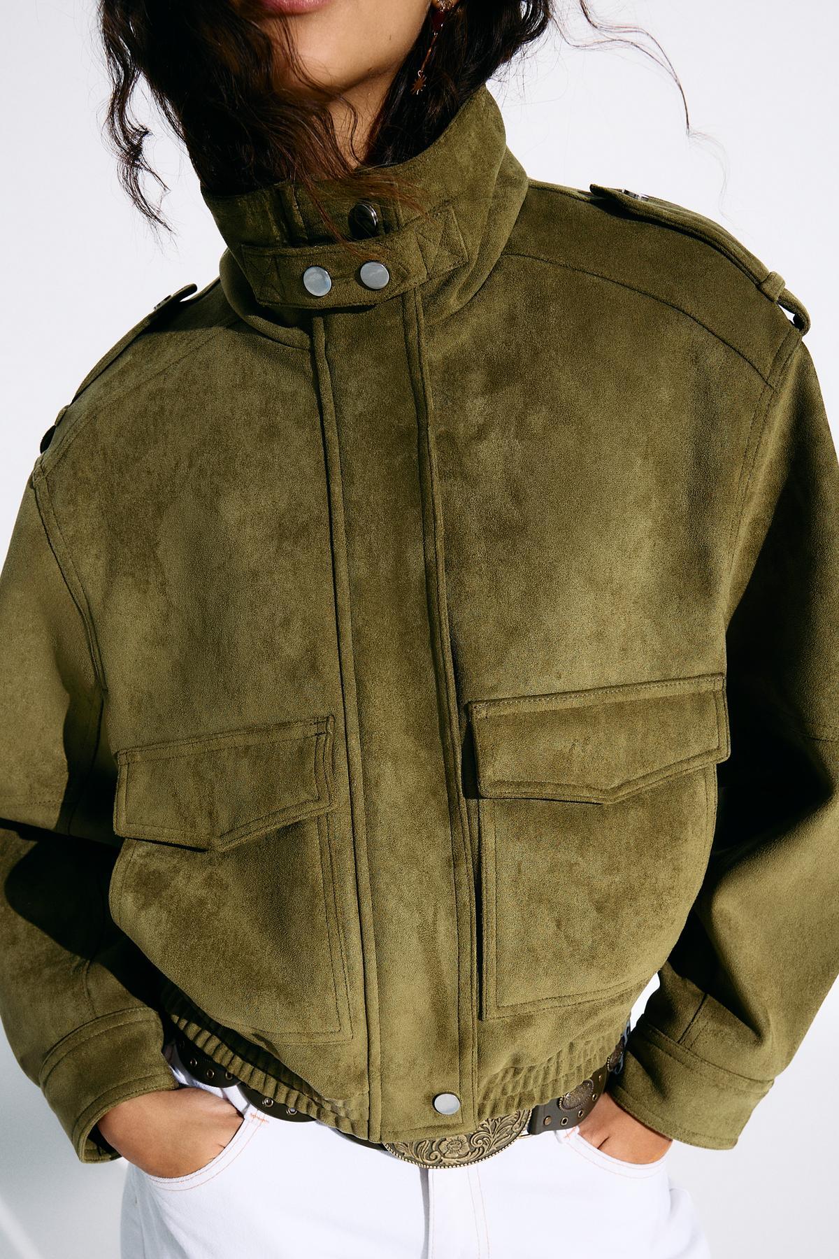 Bershka  Süet görünümlü ceket - Görsel 4