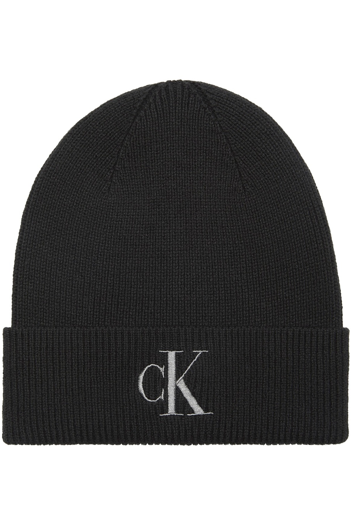 Calvin Klein Kadın Embroidered Rib Örgü Pamuklu Bere