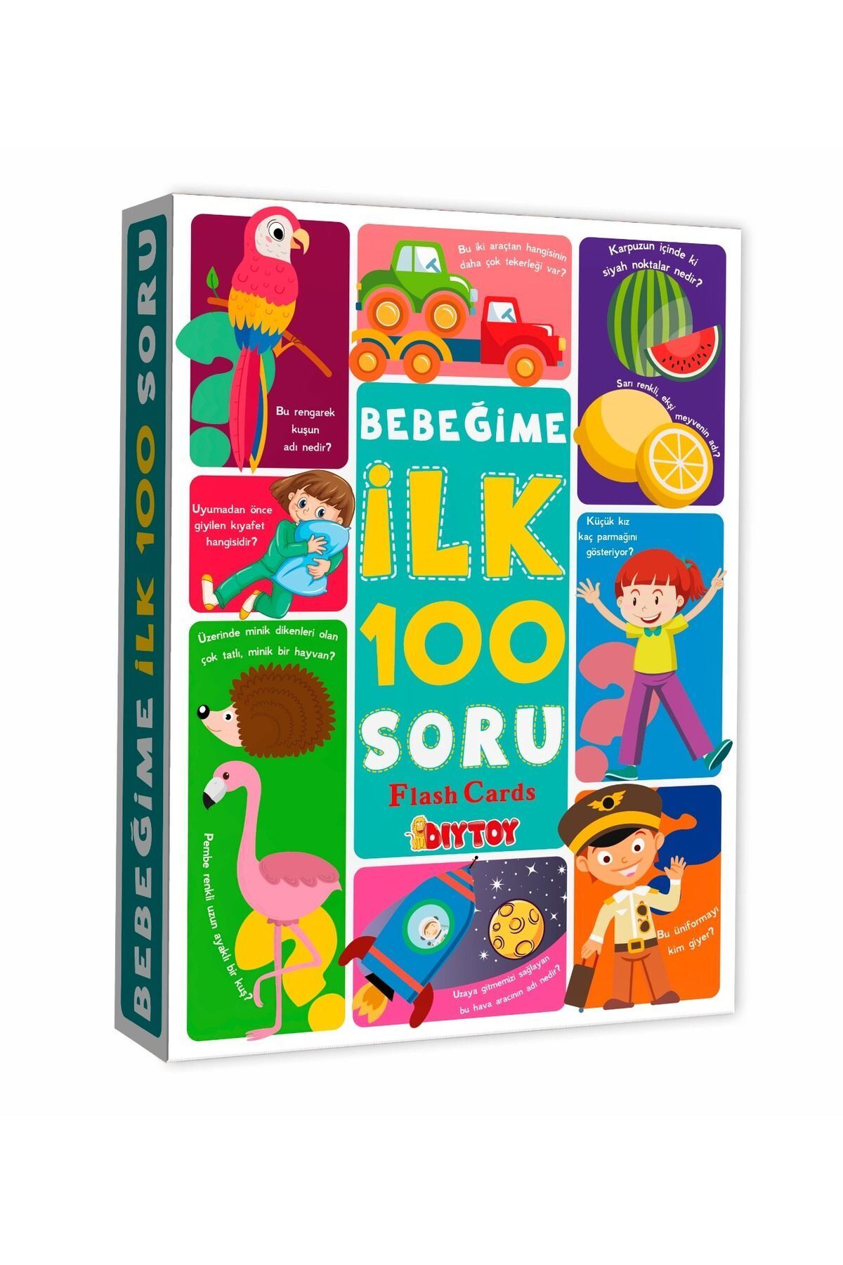 FeyzaDesign İlk 100 Soru Zeka Kartları - Bebek Etkinlikleri fotoğrafı 2 (önizleme)