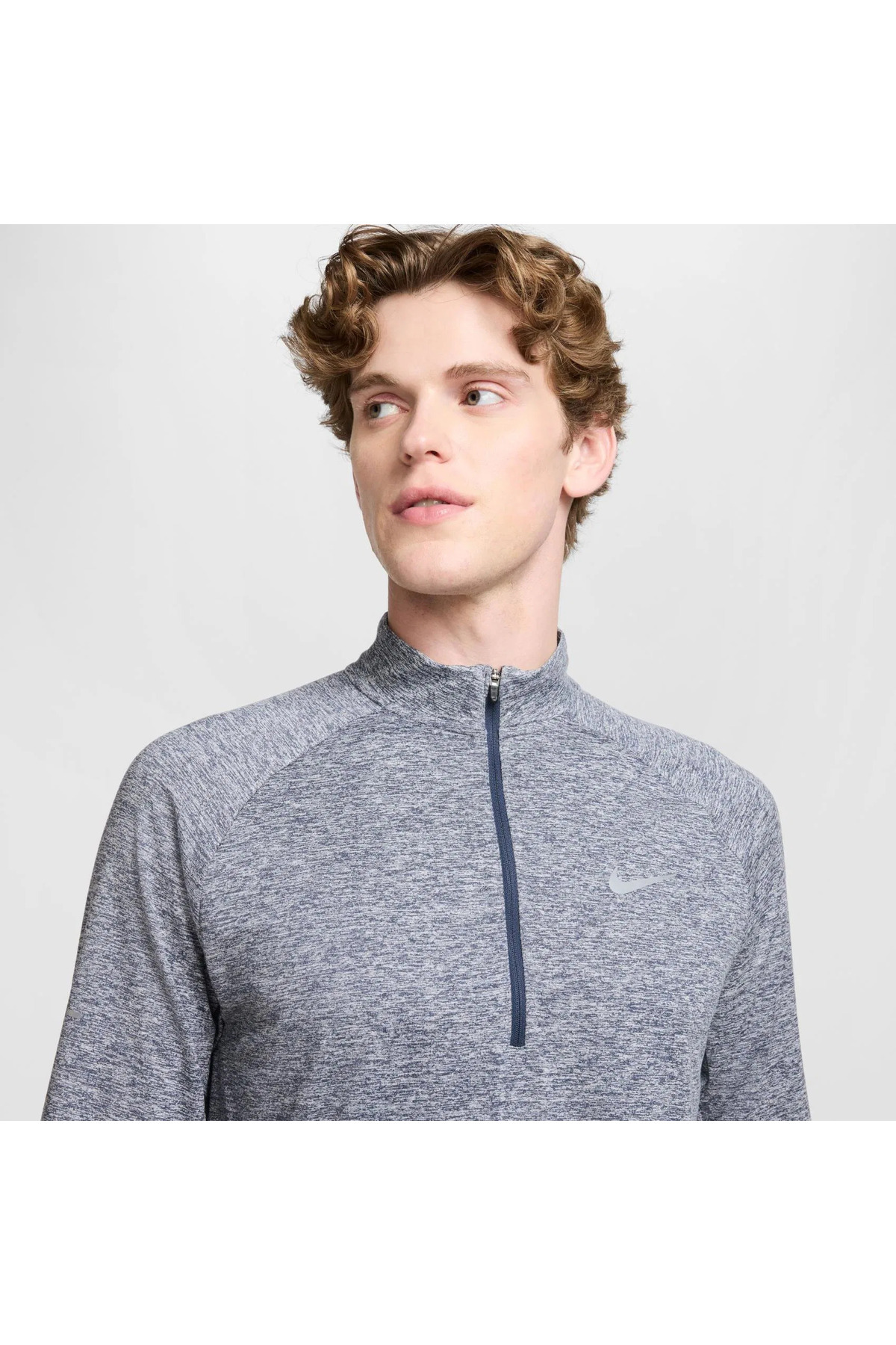 سویشرت ورزشی مردانه خاکستری Dri-FIT Stride HZ Midlayer نایکی سویشرت اسپرت Nike