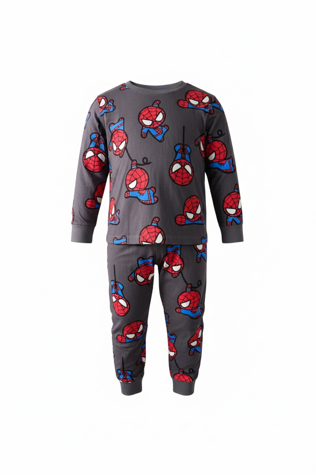 CQCQ Erkek Çocuk Süper Kahraman Baskılı Pijama Takımı Pamuk fotoğrafı 3 (önizleme)