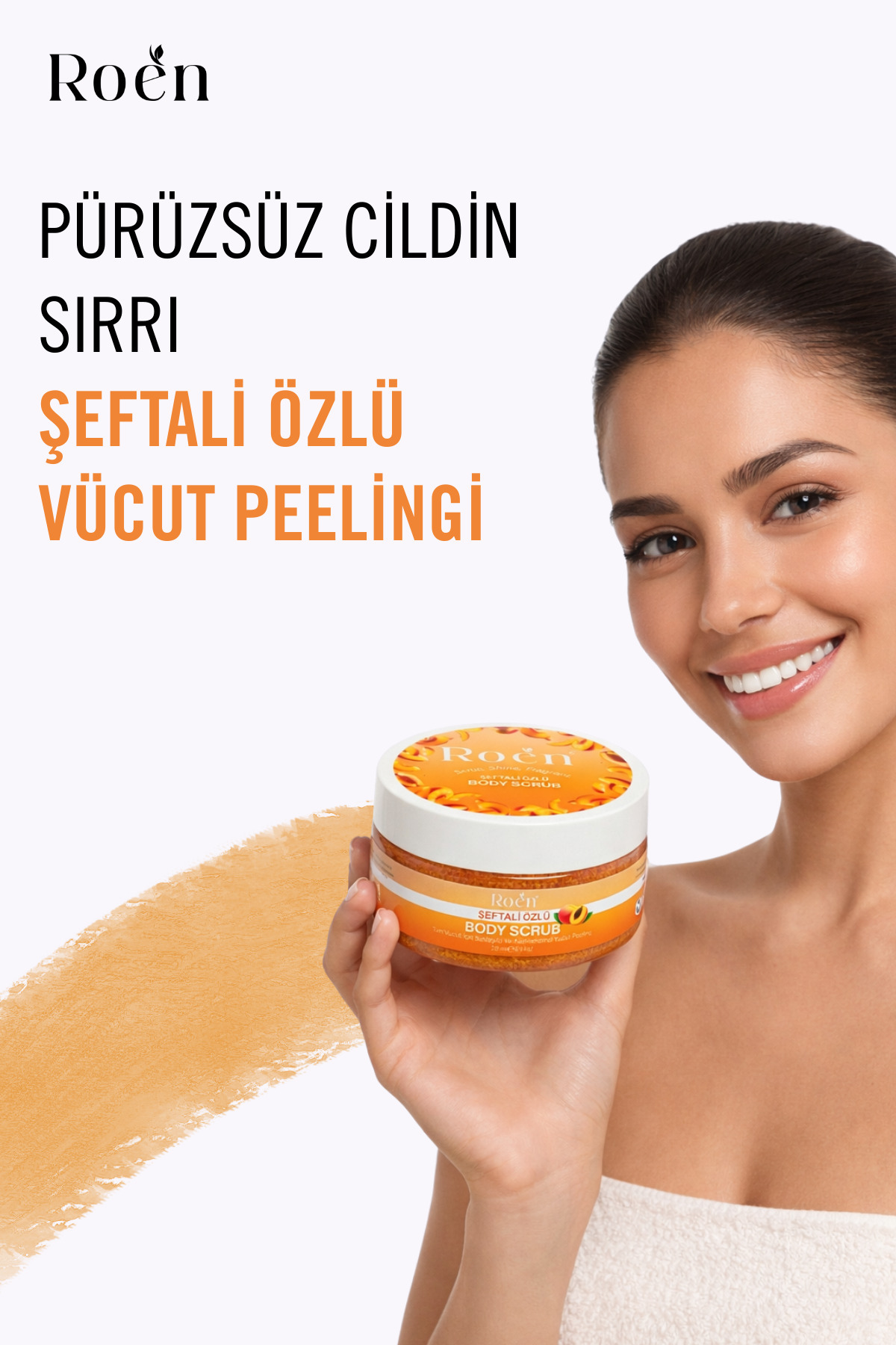 Pürüzsüzleştirici Vücut Peeling Scrub - Çilek Bacak & Batık Giderici Beyazlatıcı Şeftali Özü 250 ml — SSC001 — تصویر 7 از 9