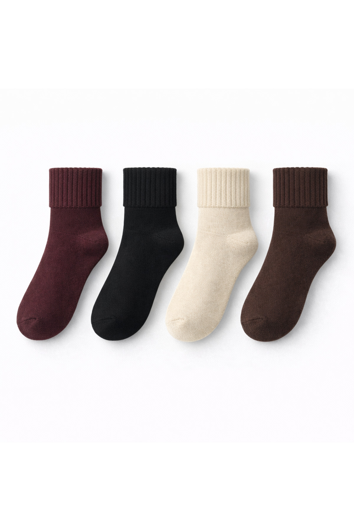 Women's 4-Pack UGG Compatible Soft Textured Socket Socks Set