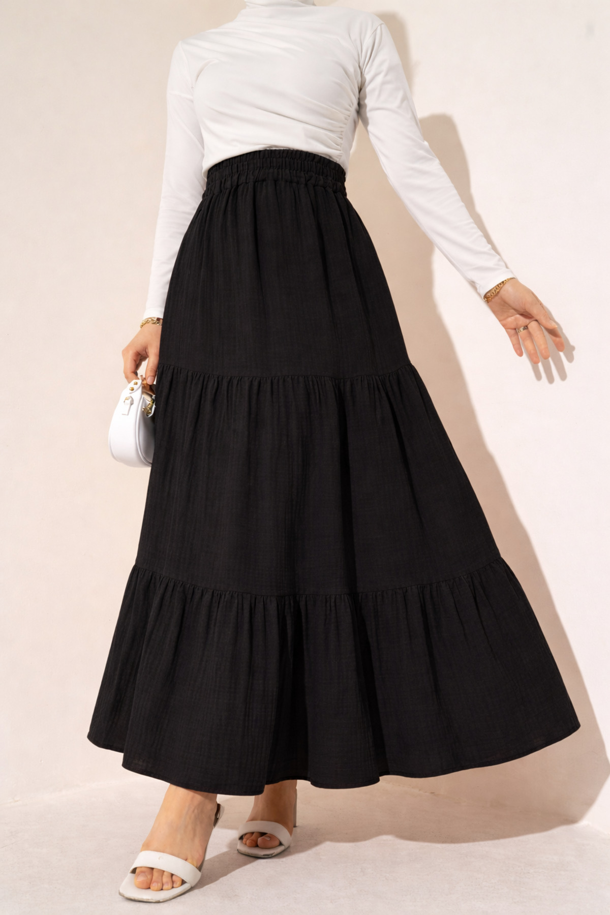 Premium Quality Lined Muslin Ply Maxi Skirt