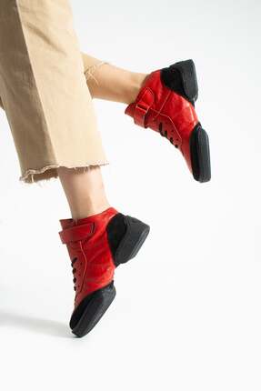 ShoeMaker SüperSport Kırmızı ,Erkek Hakiki Deri Dans ve Yürüyüş Ayakkabısı DS...