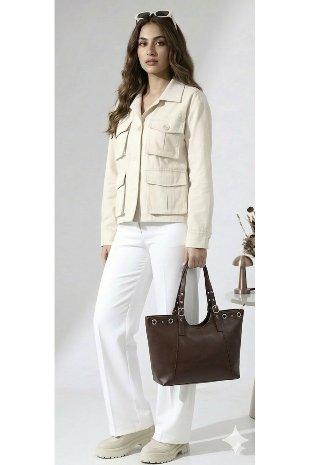 Pera Collection  Kahverengi Kadın Askılı Omuz ve El Çantası - Görsel 5