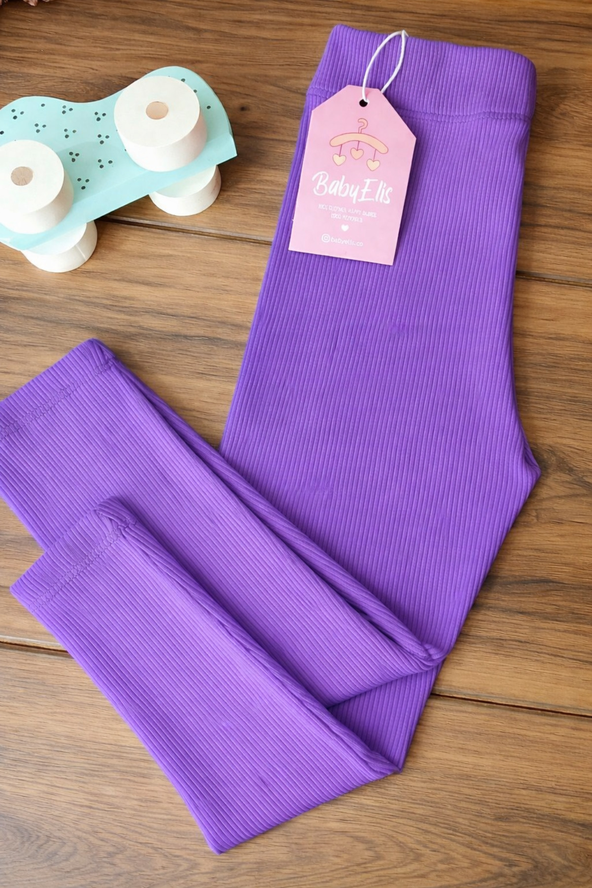 Babyelisco Kız çocuk pamuklu kaşkorse uzun tayt Mor 1-12 yaş fotoğrafı 2 (önizleme)