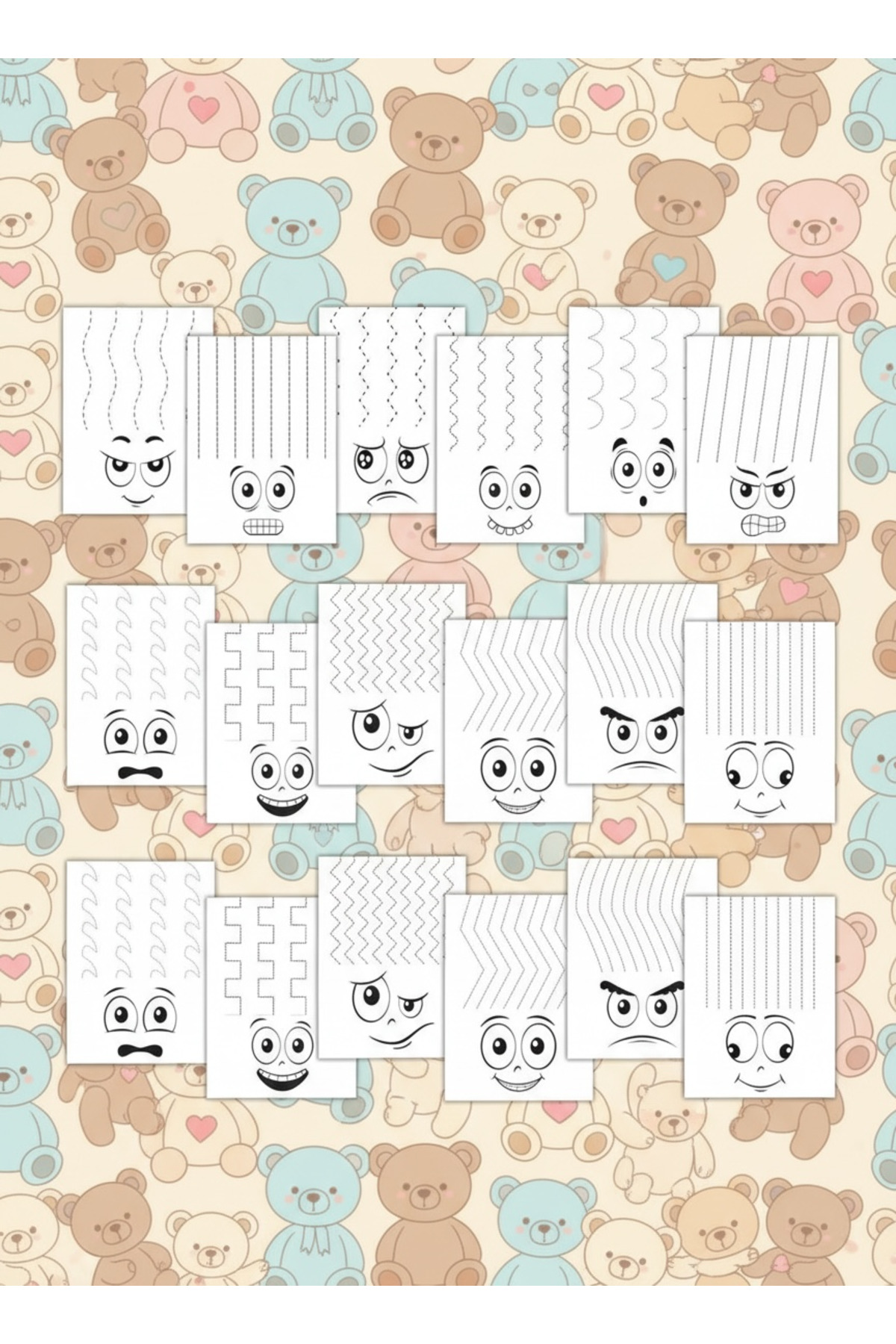 JACA 36 Adet Okul Öncesi Çizgi Takibi Boyama Worksheet Motor Becerisi Geliştirme A4 Sayfaları fotoğrafı 3 (önizleme)