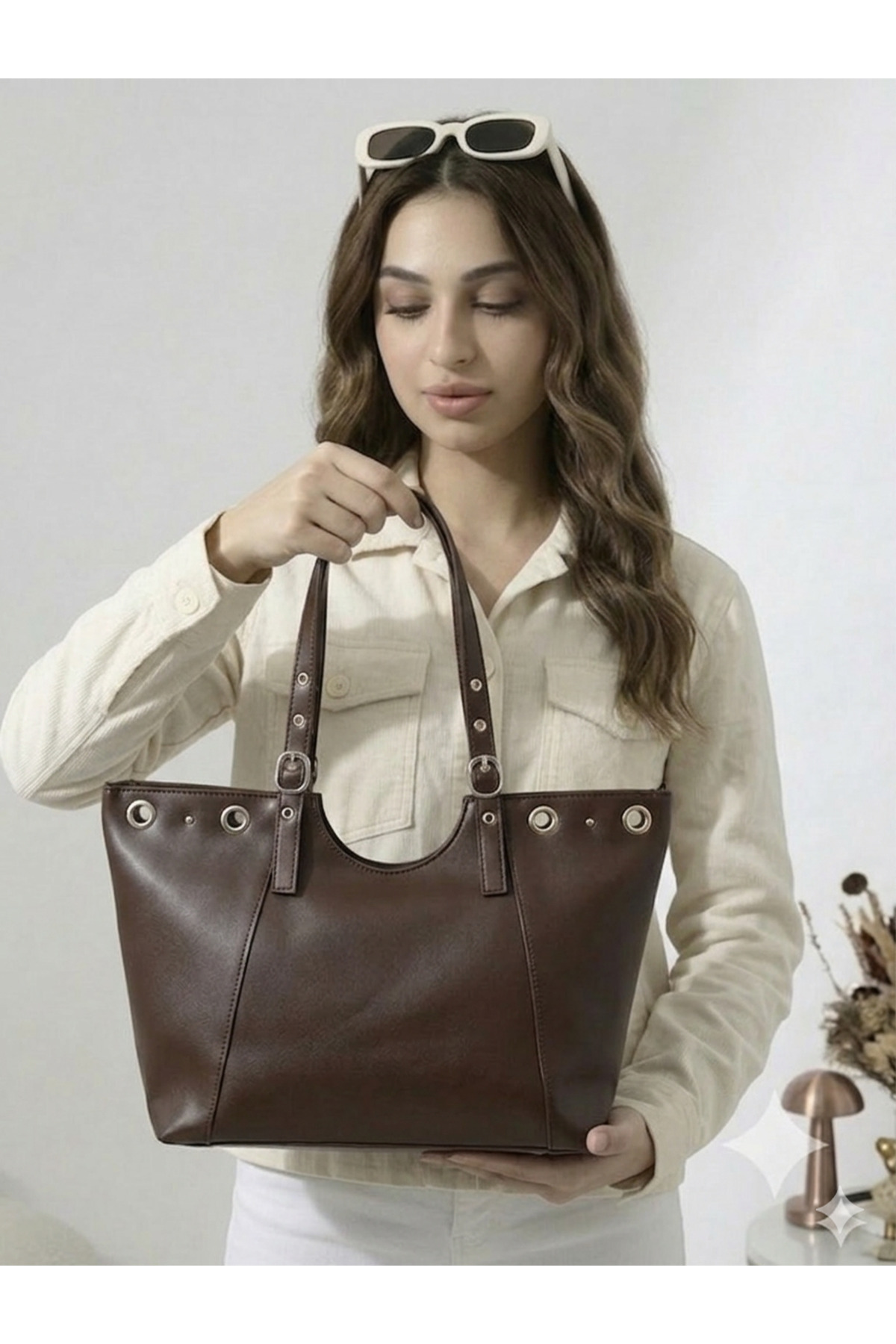 Pera Collection  Kahverengi Kadın Askılı Omuz ve El Çantası