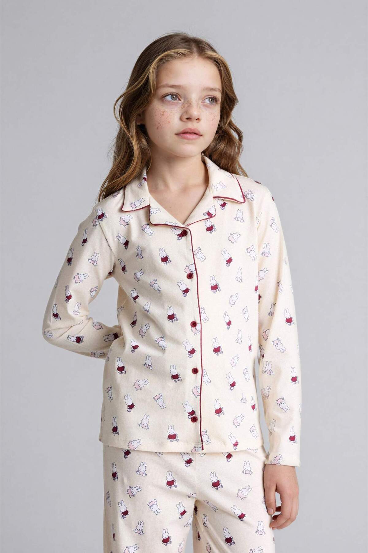 Defacto %100 Pamuklu Mıffy 2'li Pijama Takımı Kız Çocuk H0107A826SP fotoğrafı 2 (önizleme)