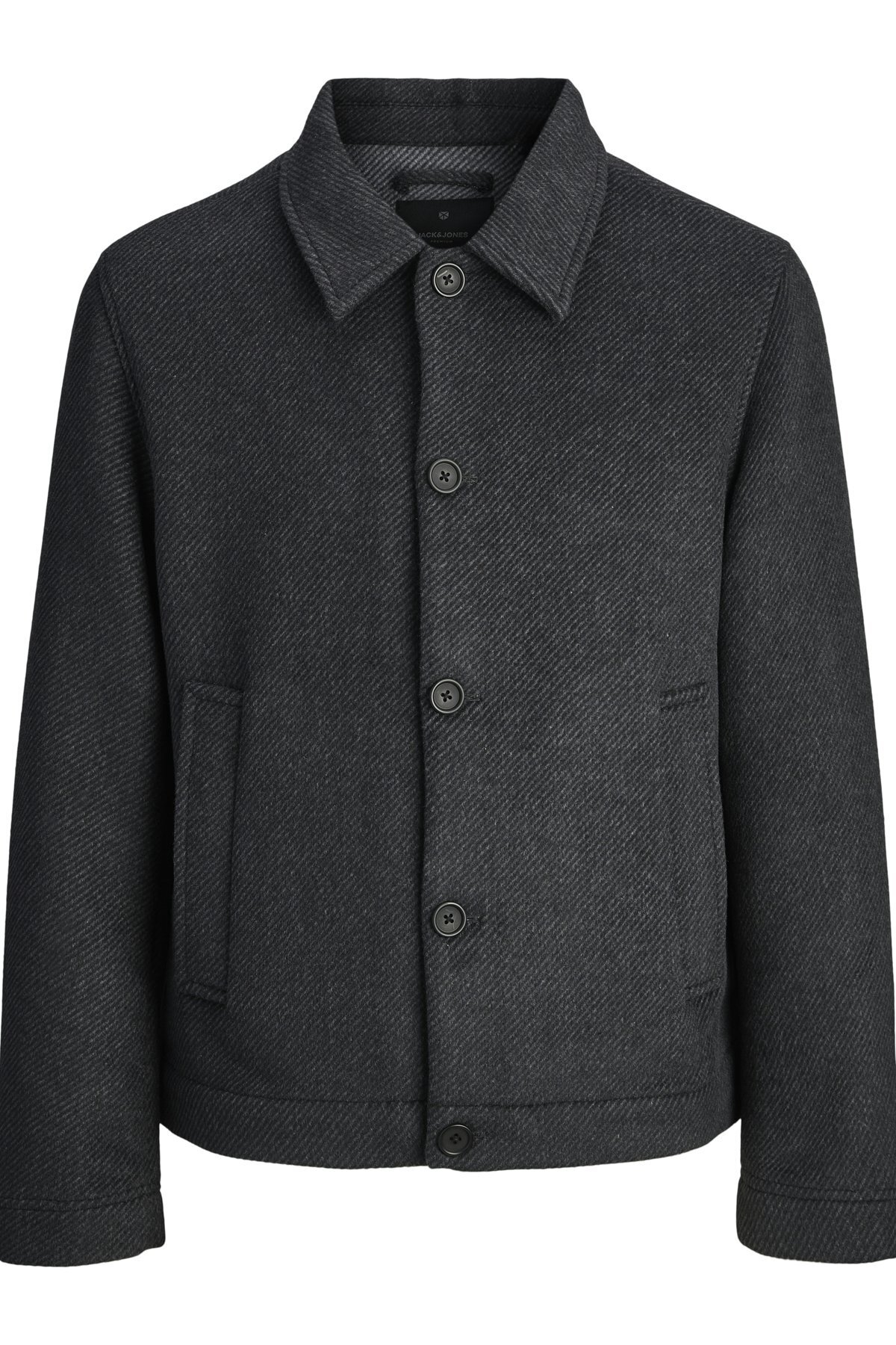 کاپشن مردانه ملانژ خاکستری تیره مدل کد: ۱۲۲۸۶۲۵۱ جک اند جونز کاپشن Jack & Jones