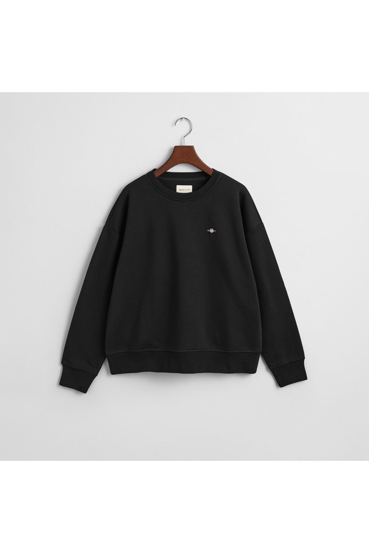 Gant  Kadın Siyah Relaxed Fit Bisiklet Yaka Sweatshirt - Görsel 3