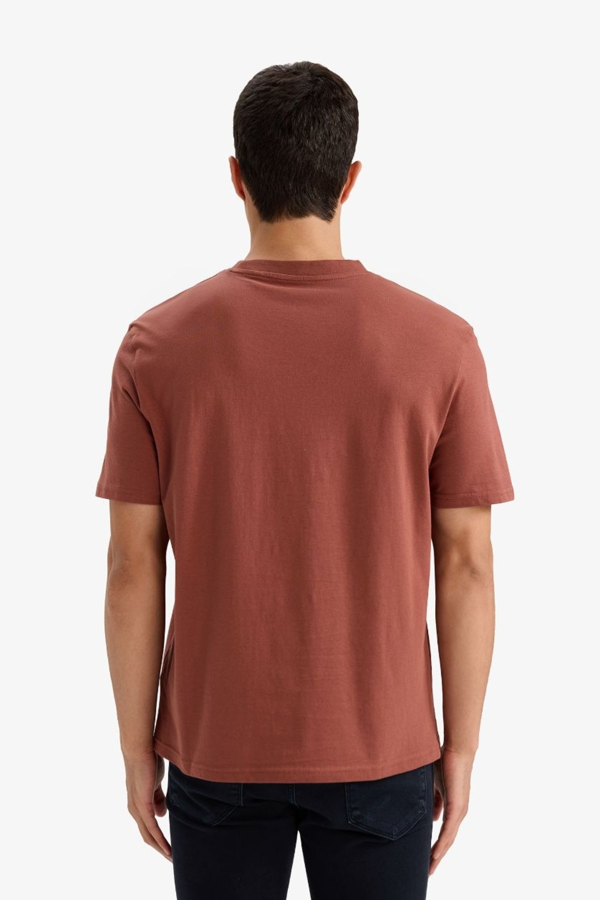 DeFacto %100 Pamuk NEW REGULAR Fit Basic Tişört V7699AZ26SP görsel 4