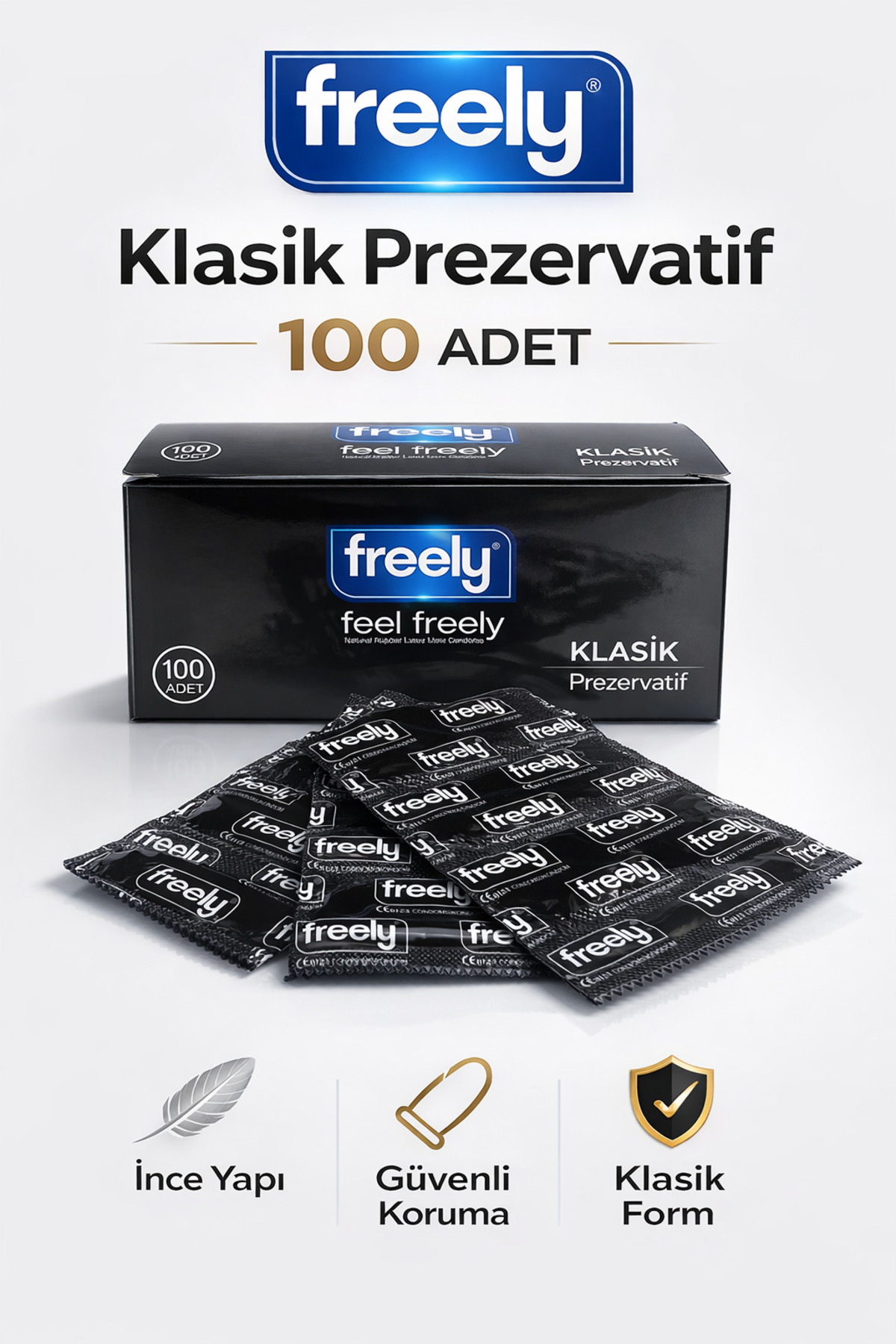 Freely KLASİK PREZERVATİF 100 ADETLİK AVANTAJLI PAKETTE - Fiyatı, Yorumları