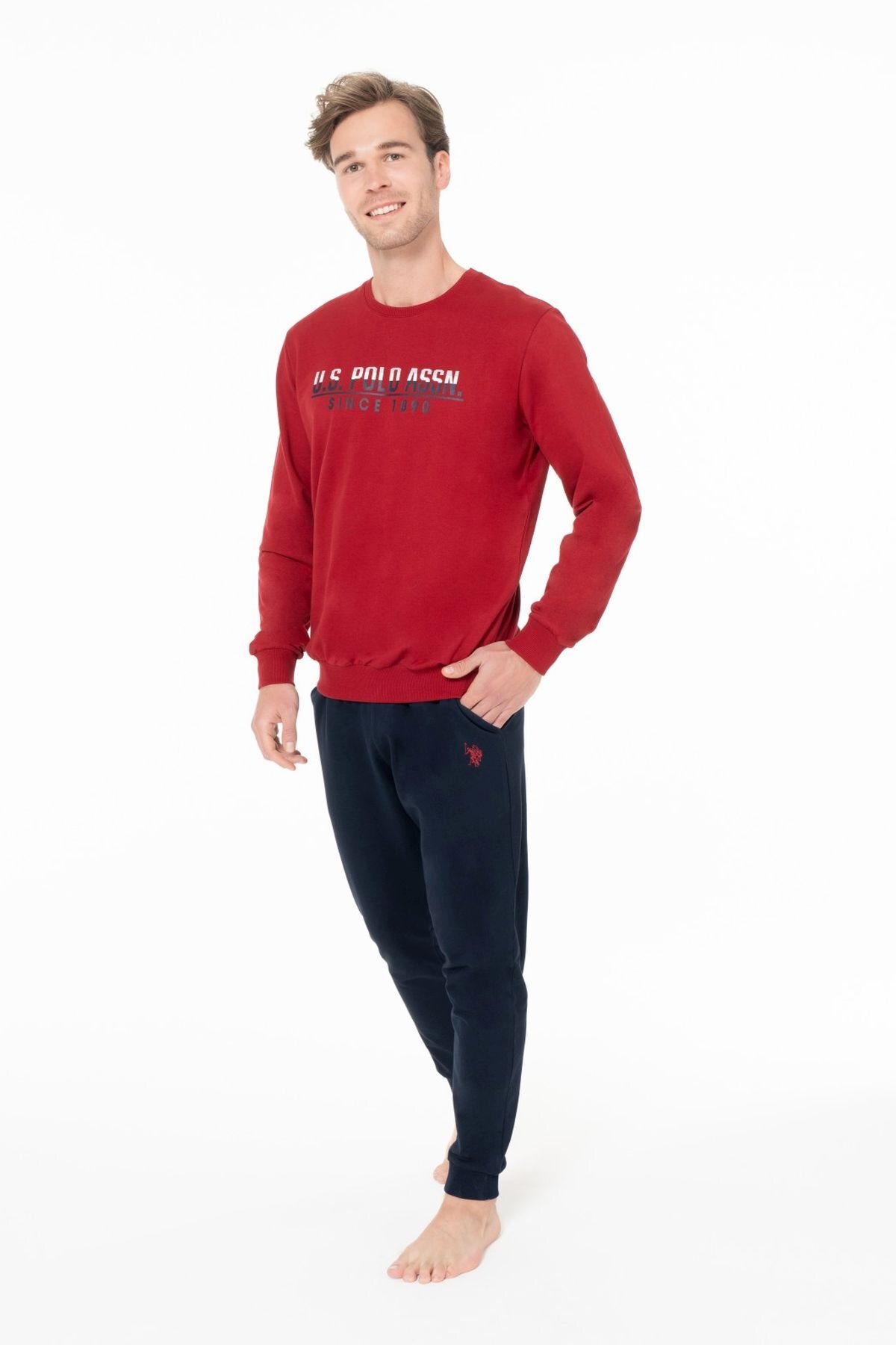 18928 Crew Neck, Banded Heming Home Wear Tracksuit Set BORDEAUX — زرشکی TYC7C1849CD03D4DC1B0F5700 — تصویر 4 از 5