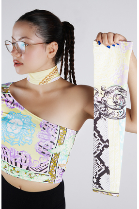 PONKA DESIGN Tek Omuz Açık Uzun Kol Bluz