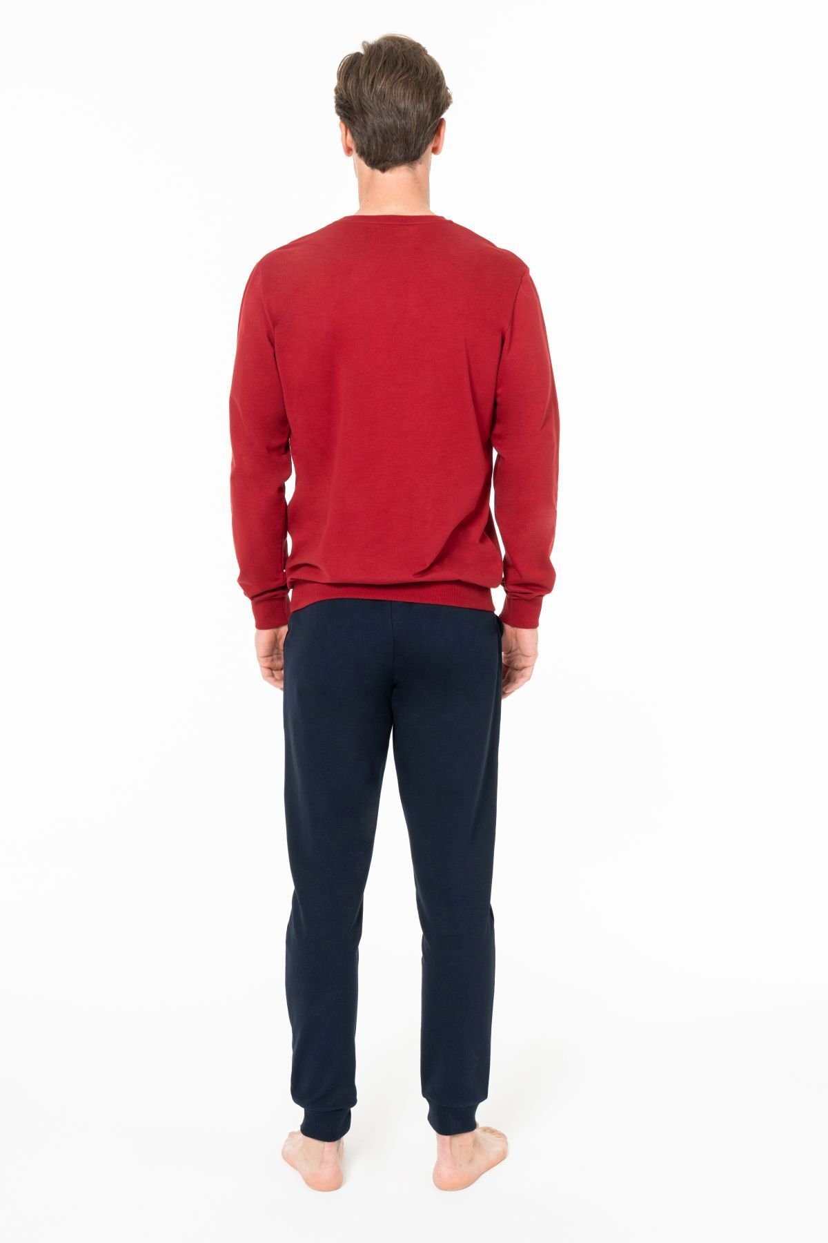 18928 Crew Neck, Banded Heming Home Wear Tracksuit Set BORDEAUX — زرشکی TYC7C1849CD03D4DC1B0F5700 — تصویر 3 از 5