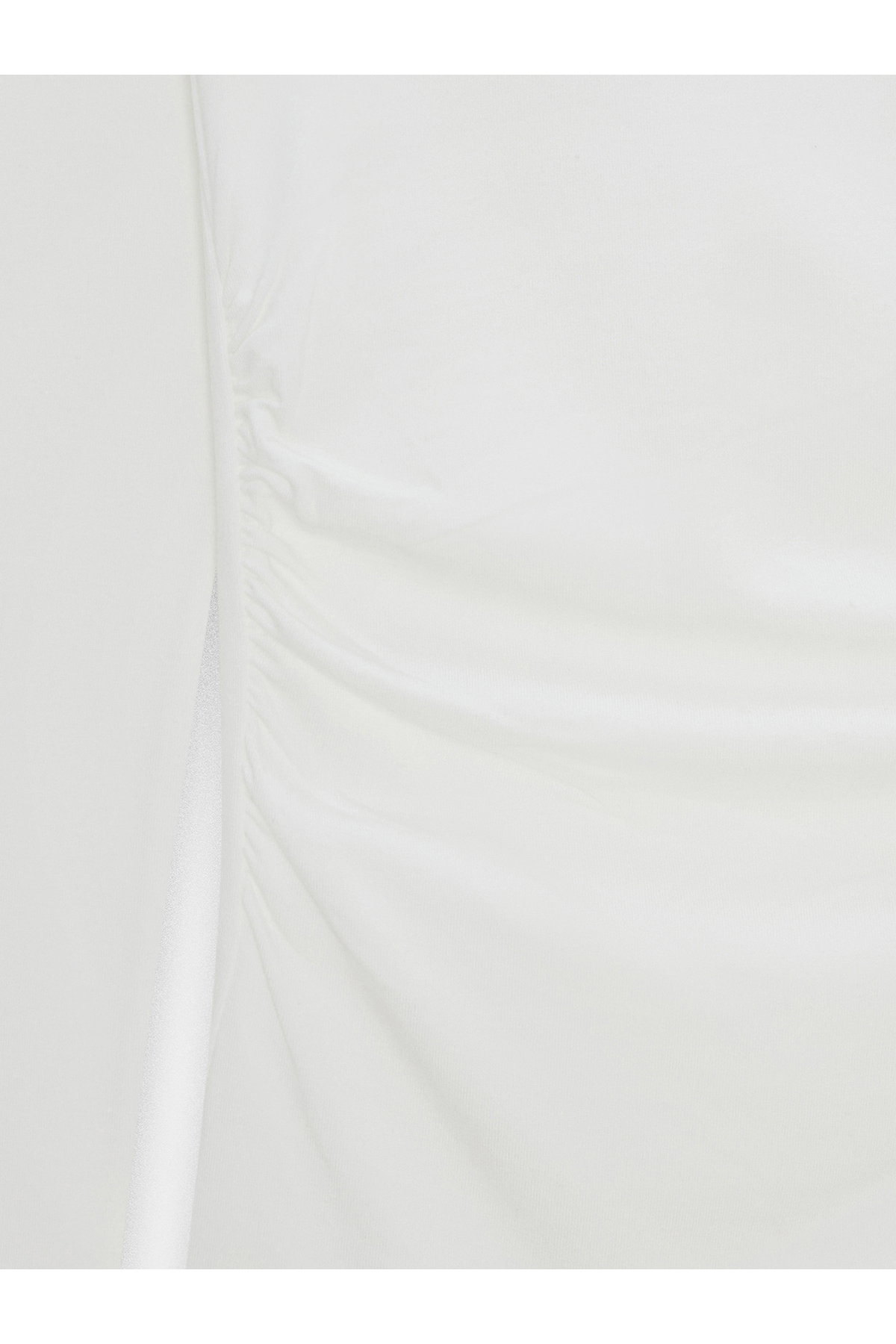Dilvin 32780 V Yaka Büzgülü Top-Ekru görsel 7