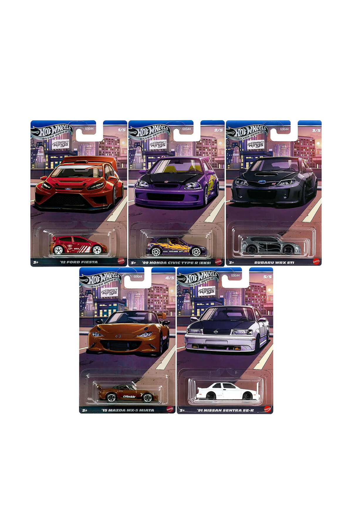 HOT WHEELS Silver Series Compact Kings Gdg44-977Q Set of 5