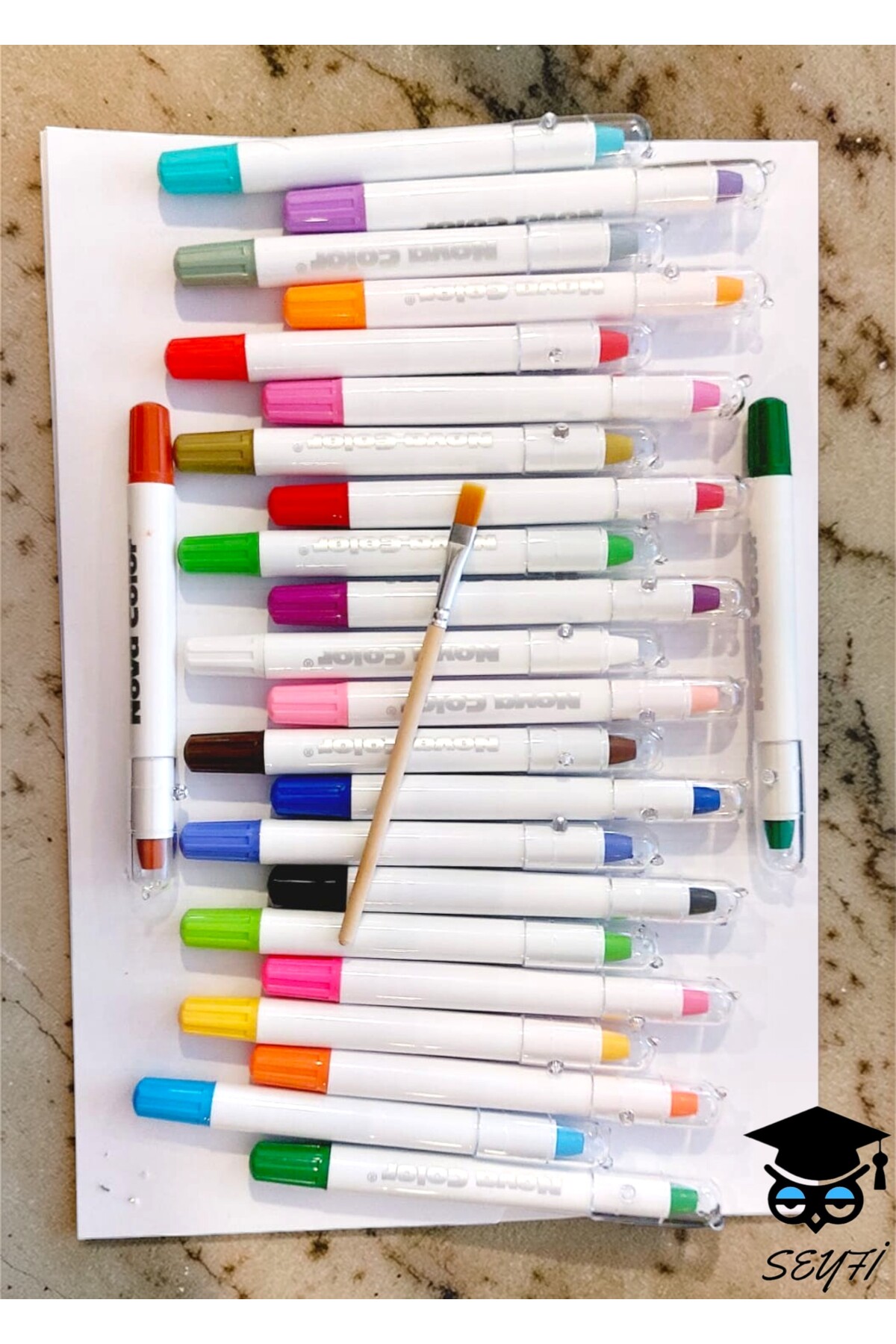 SEYFİKİRTASİYE 24 renk çevirmeli jel mum boya nova color plastik