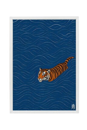 oDuvar Sessiz Cesaret Beyaz Çerçeveli Tablo