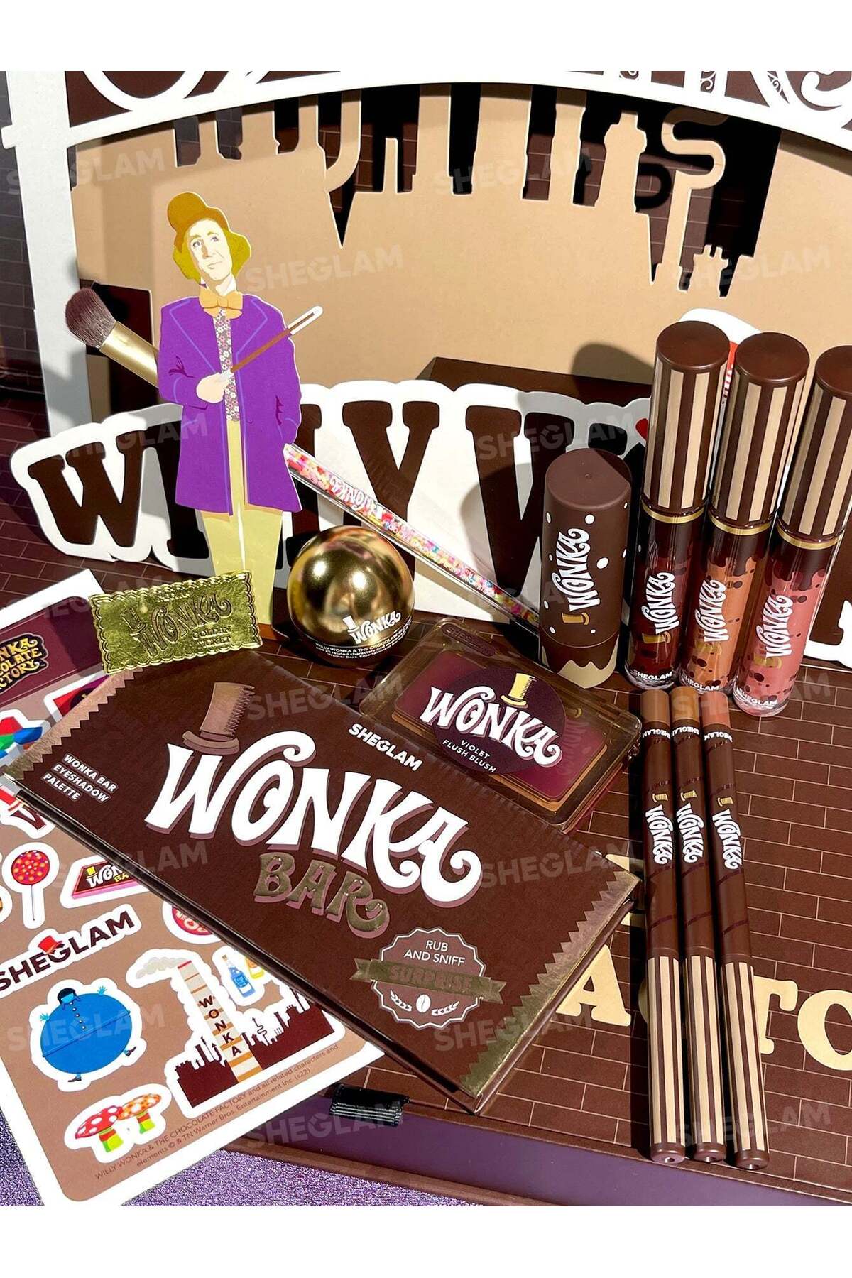 SHEGLAM x Willy Wonka Tam Koleksiyon Makyaj Seti - Sınırlı Sayıda Özel Tasarım Çikolata Serisi (Hediye Seti) - Fiyatı, Yorumları
