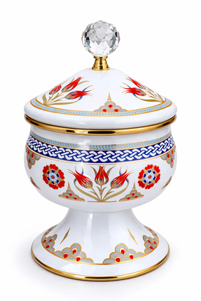 PR HOME Lalezar Emaye Ayaklı Şekerlik