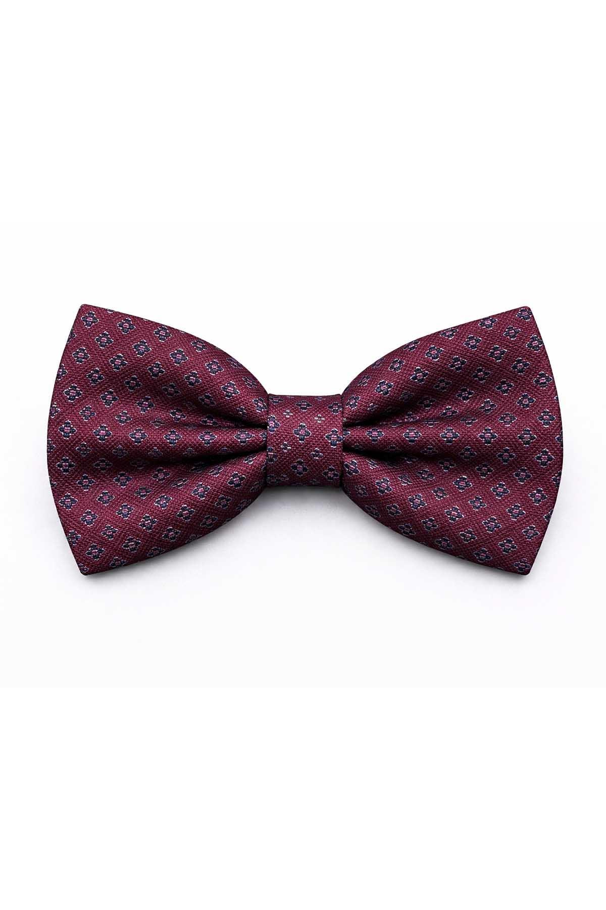 Kravatkolik Bordo Motif Desen Papyon P2027 görsel 2