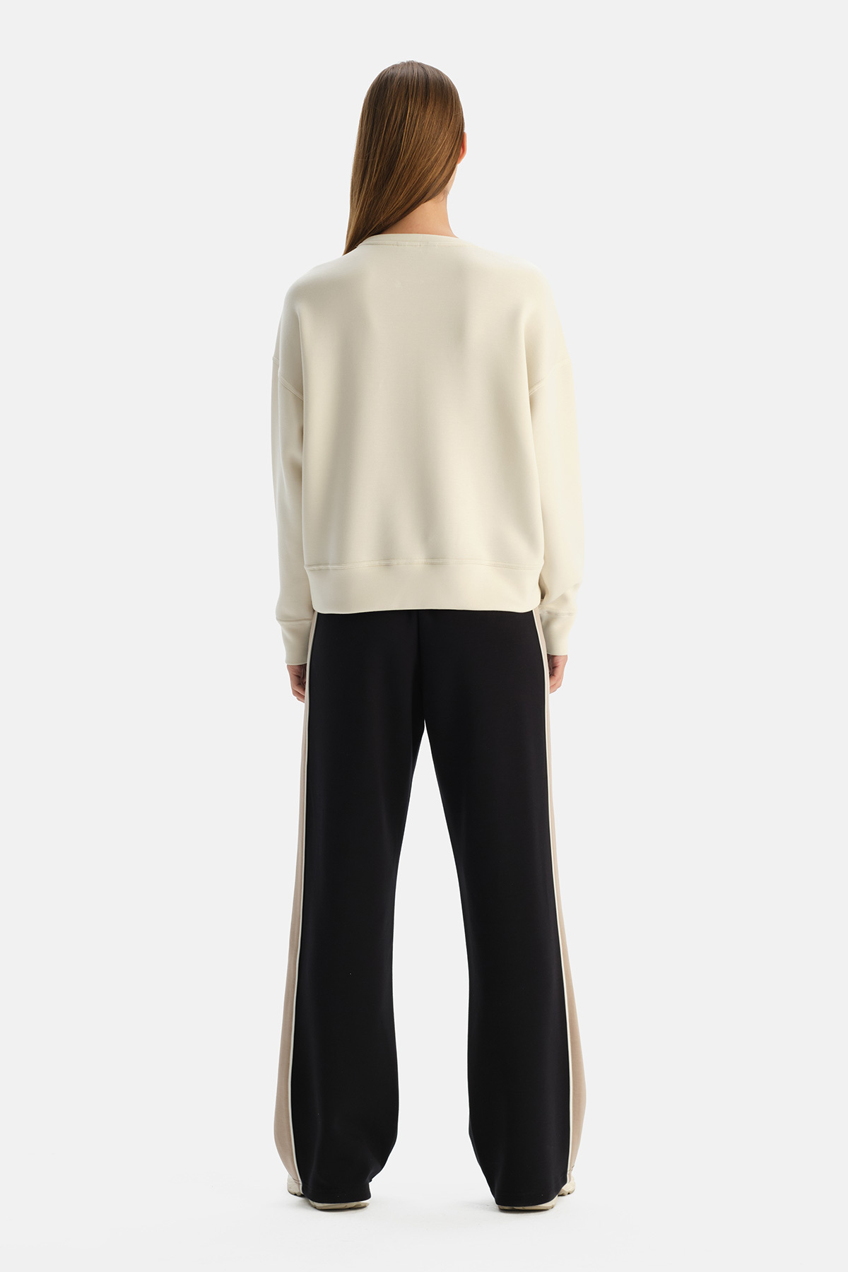 Dagi Ekru Dikiş Detaylı Sweatshirt görsel 2
