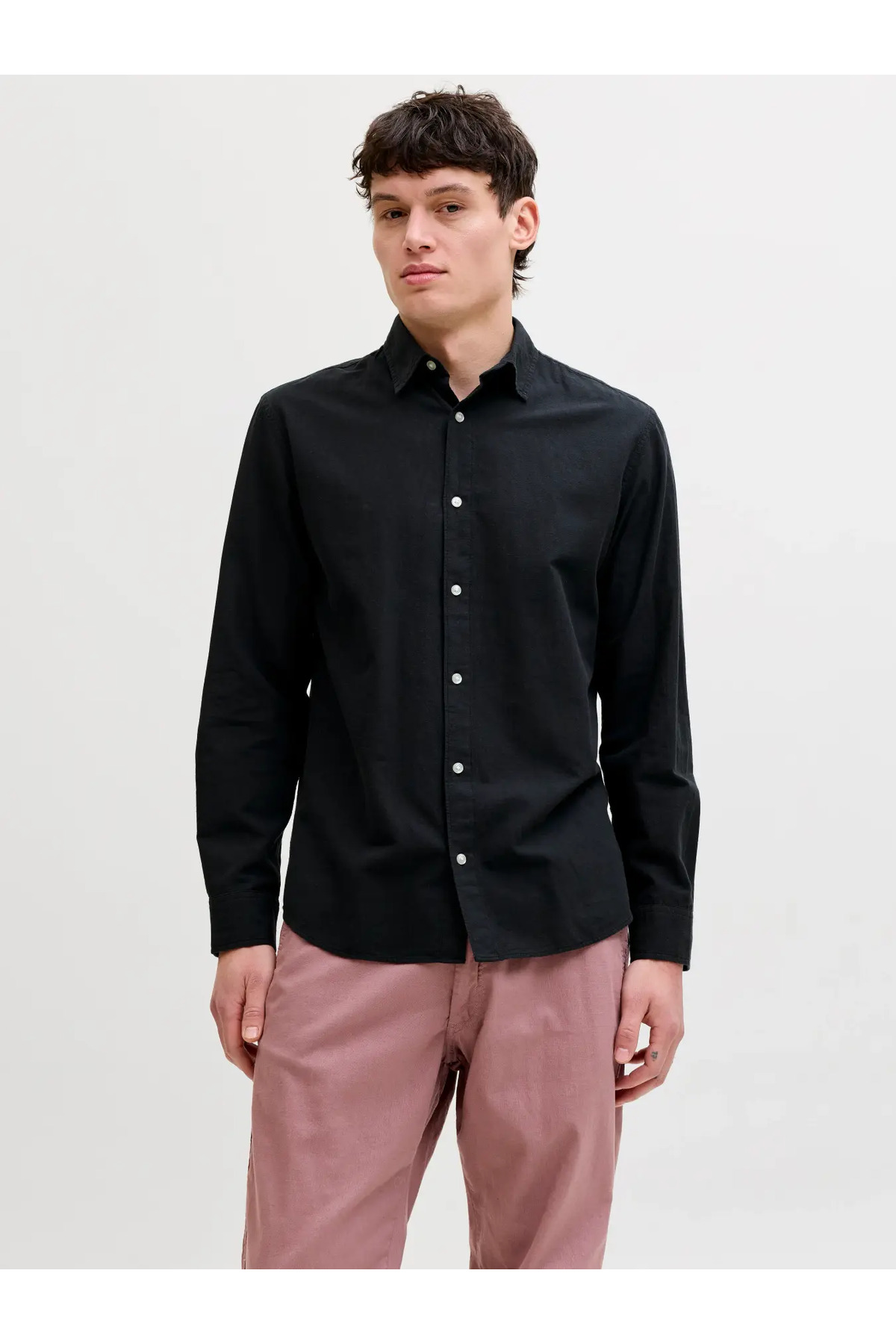 پیراهن مردانه آستین بلند مشکی - ۱۲۲۸۸۵۹۵ جک اند جونز پیراهن Jack & Jones