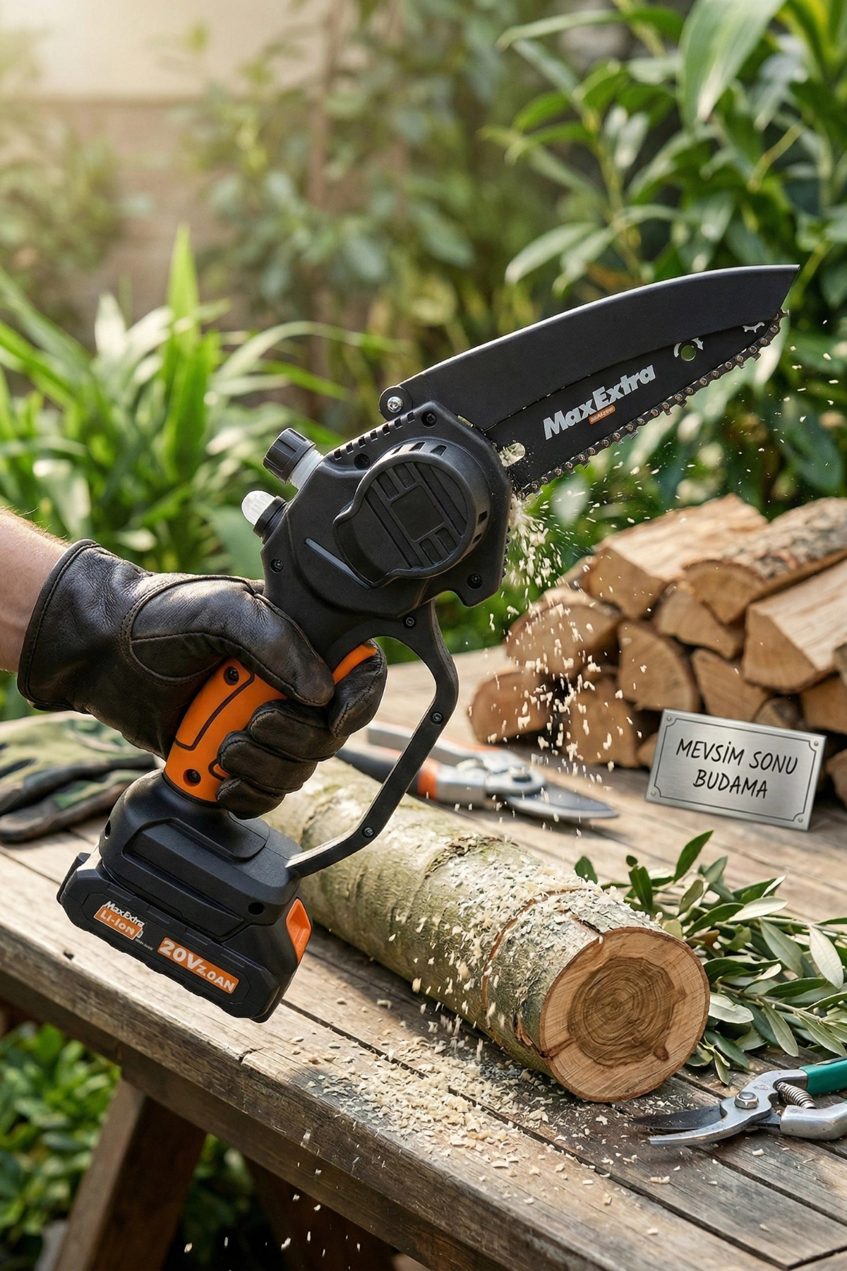Max Extra MX8006 20 Volt 2.0 Amper 15 cm Palalı Akülü Budama