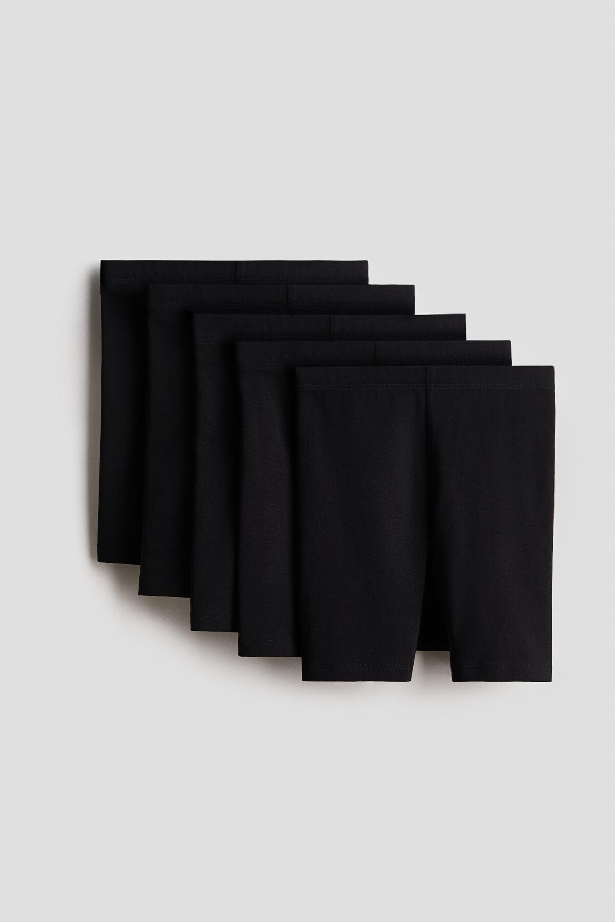 شلوار استرچ کوتاه نخی بسته 5 عددی اچ اند ام شلوارک برمودا H&M