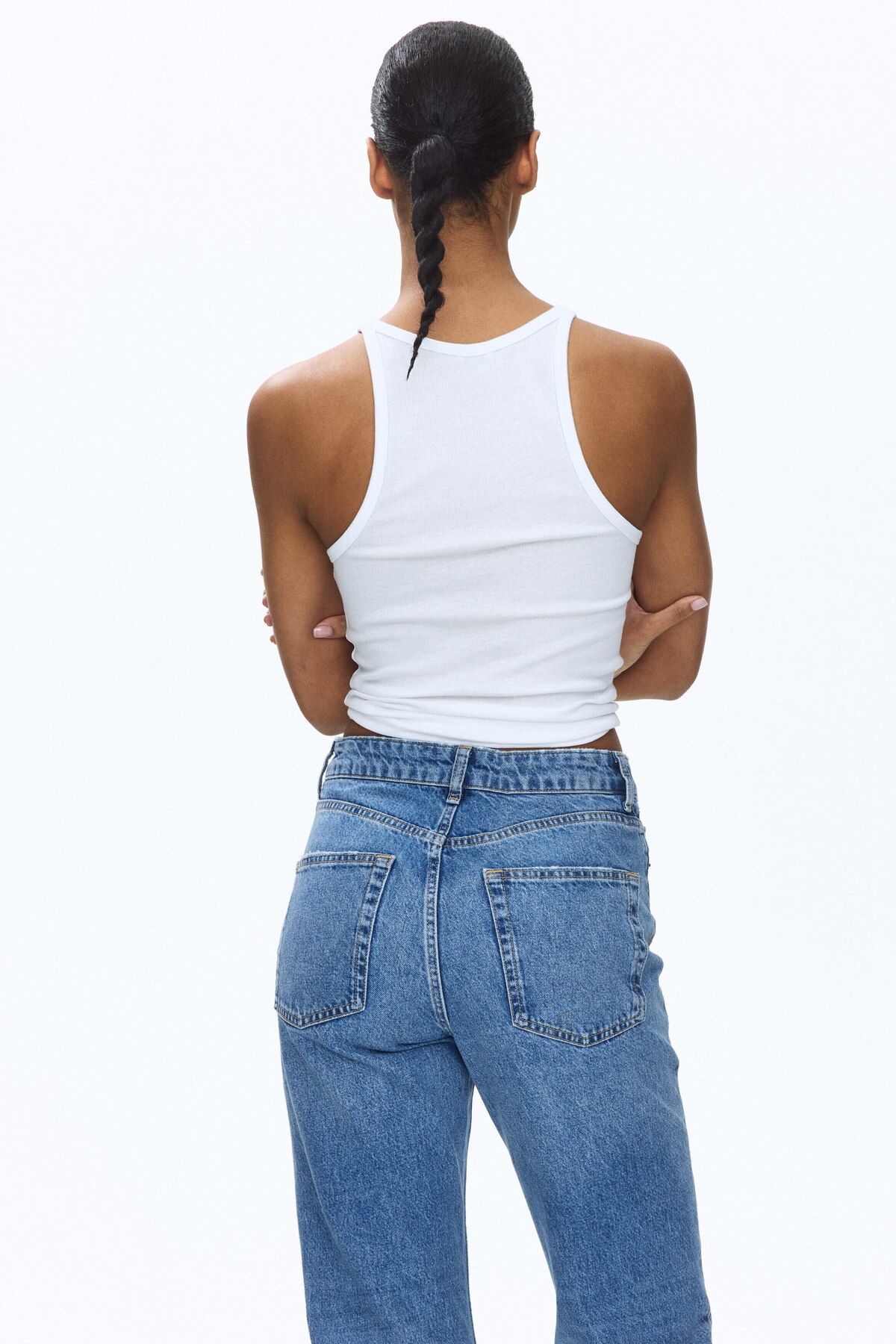H&M Mom High Waist Ankle Jeans görsel 4