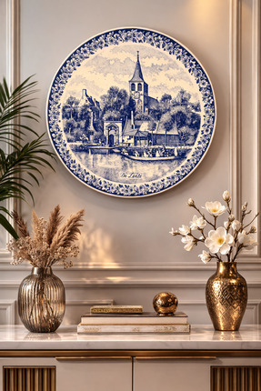 Delf vintage Dekoratif Duvar Tabağı