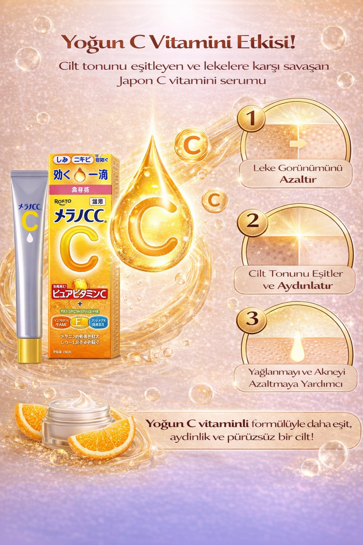 Melano CC Vitamin C Essence Serum 20 ml | Leke Karşıtı ve Aydınlatıcı Japon Cilt Serumu — MelanoEssenceSer — تصویر 3 از 5