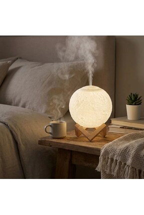 My Best Store 3D Ay Tasarımlı Su Yenilemeli USB Ha Nemlendiricisi – Dokunmati...