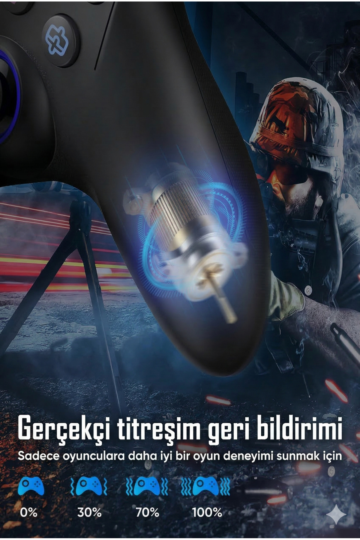 PS3-PS4-Android- IOS Uyumlu Kablosuz Oyun Kolu - Çift Titreşimli ve Dokunmatik - Bluetooth Joystick