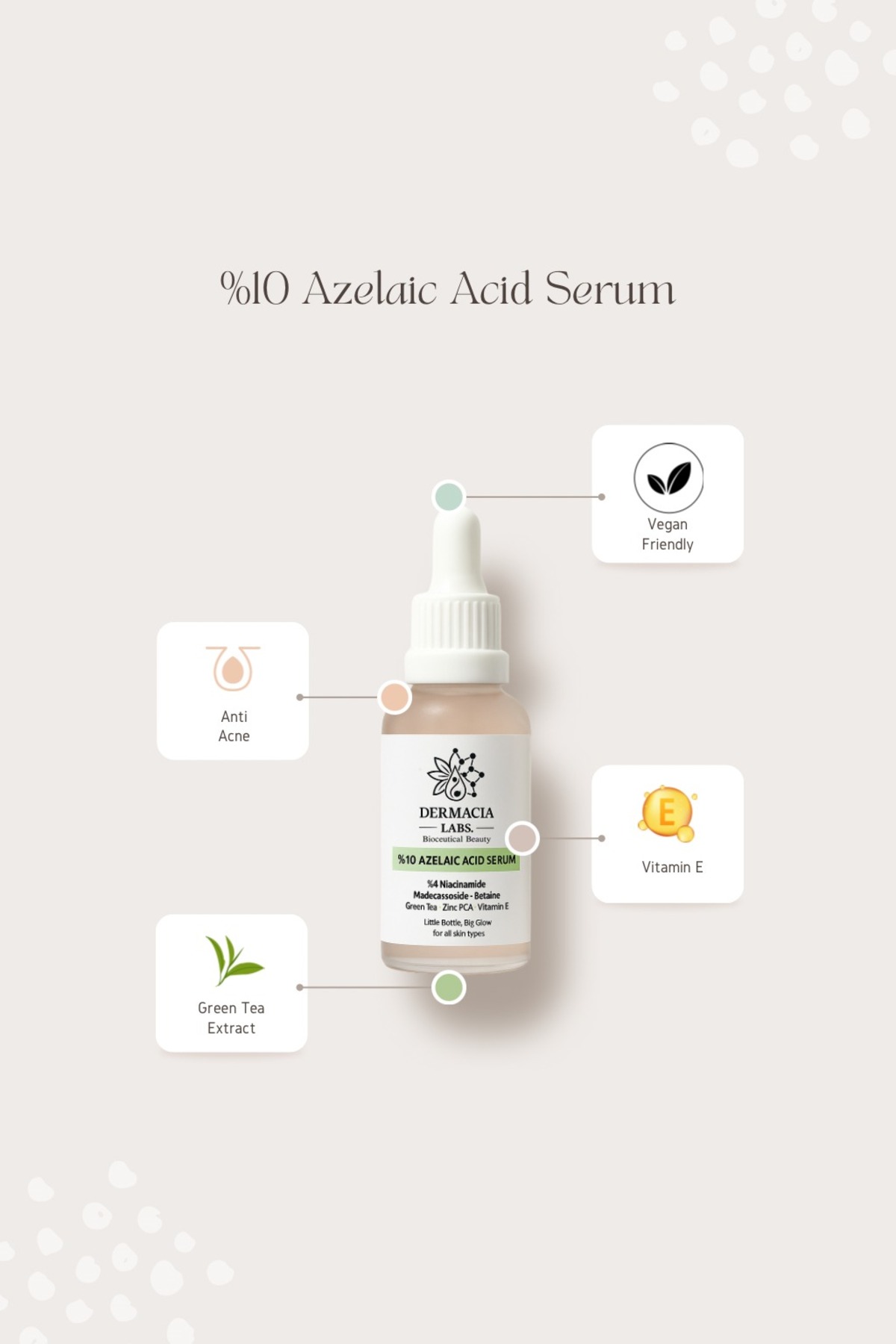 Leke ve Gözenek Karşıtı 2'li Serum Seti, %10 Azelaik Asit, %5 Niacinamide, Vitamin E — DL-AKGNK2 — تصویر 3 از 5