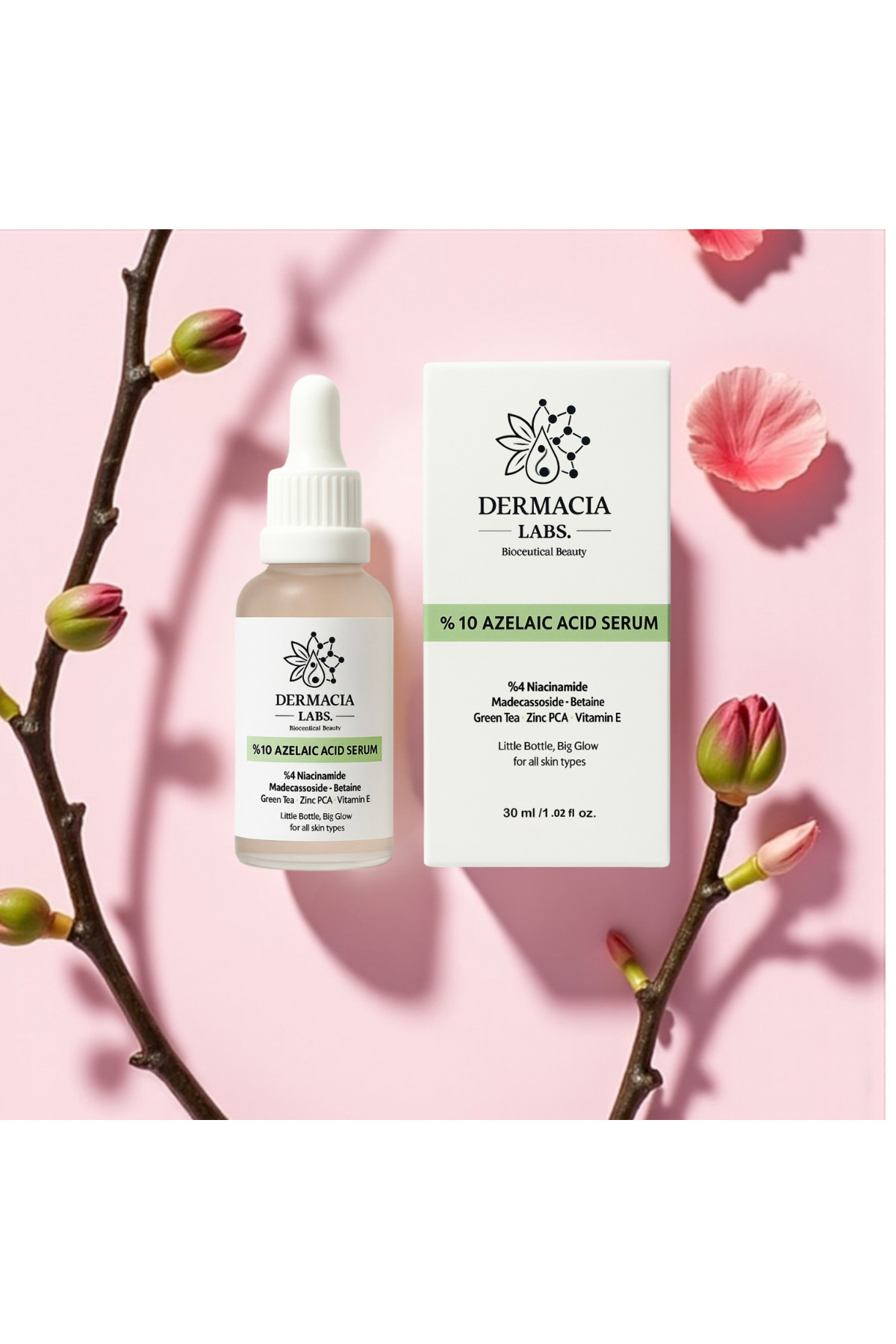 Leke ve Gözenek Karşıtı 2'li Serum Seti, %10 Azelaik Asit, %5 Niacinamide, Vitamin E — DL-AKGNK2 — تصویر 2 از 5