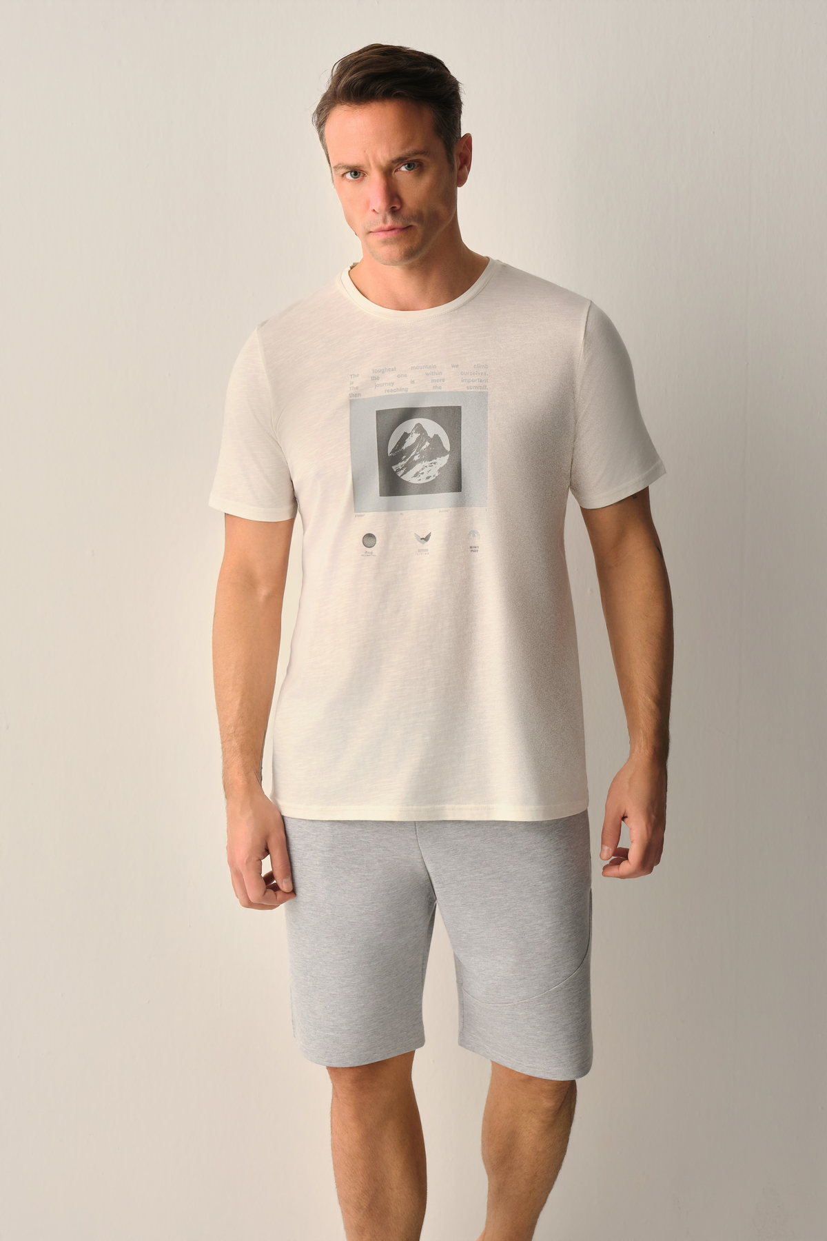 SUWEN Mountain Erkek Şort Pijama Takımı