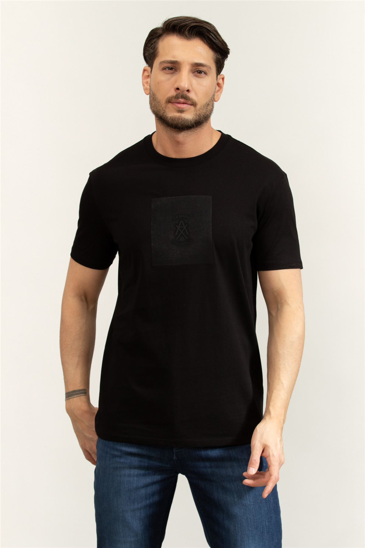 تی‌شرت یقه گرد مردانه مشکی آرمانی اکسچنج تی شرت Armani Exchange