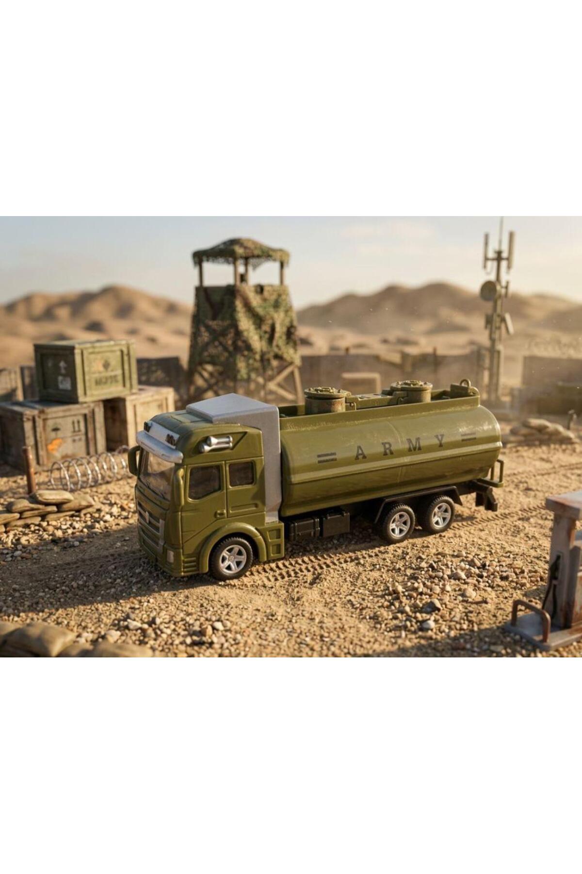 Tıfıl Toys Gerçekçi Tasarım Çek Bırak Askeri Tanker - Oyuncak Tanker fotoğrafı 5 (önizleme)
