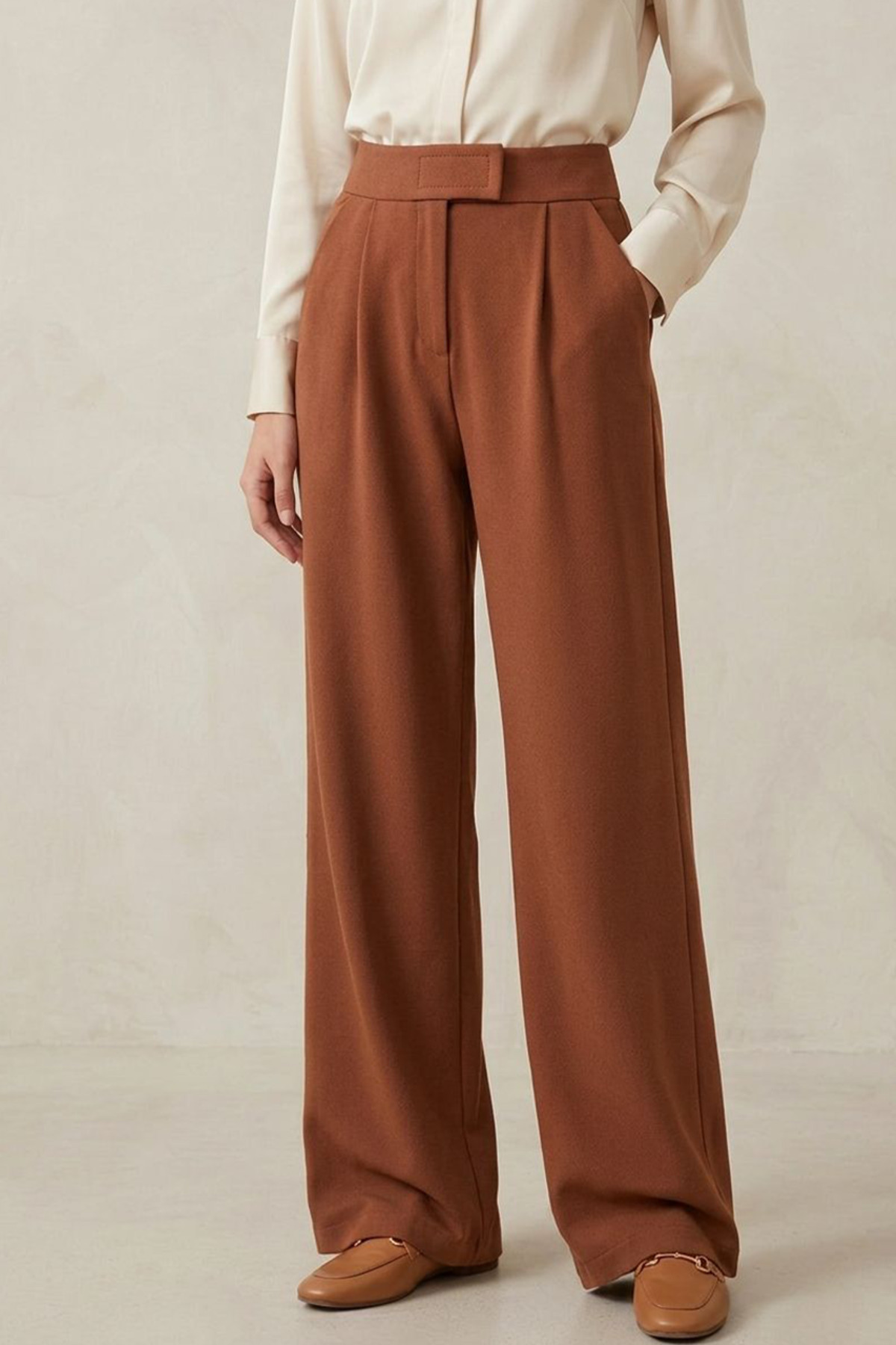 Women's Lycra Velcro Palazzo Trousers 4433