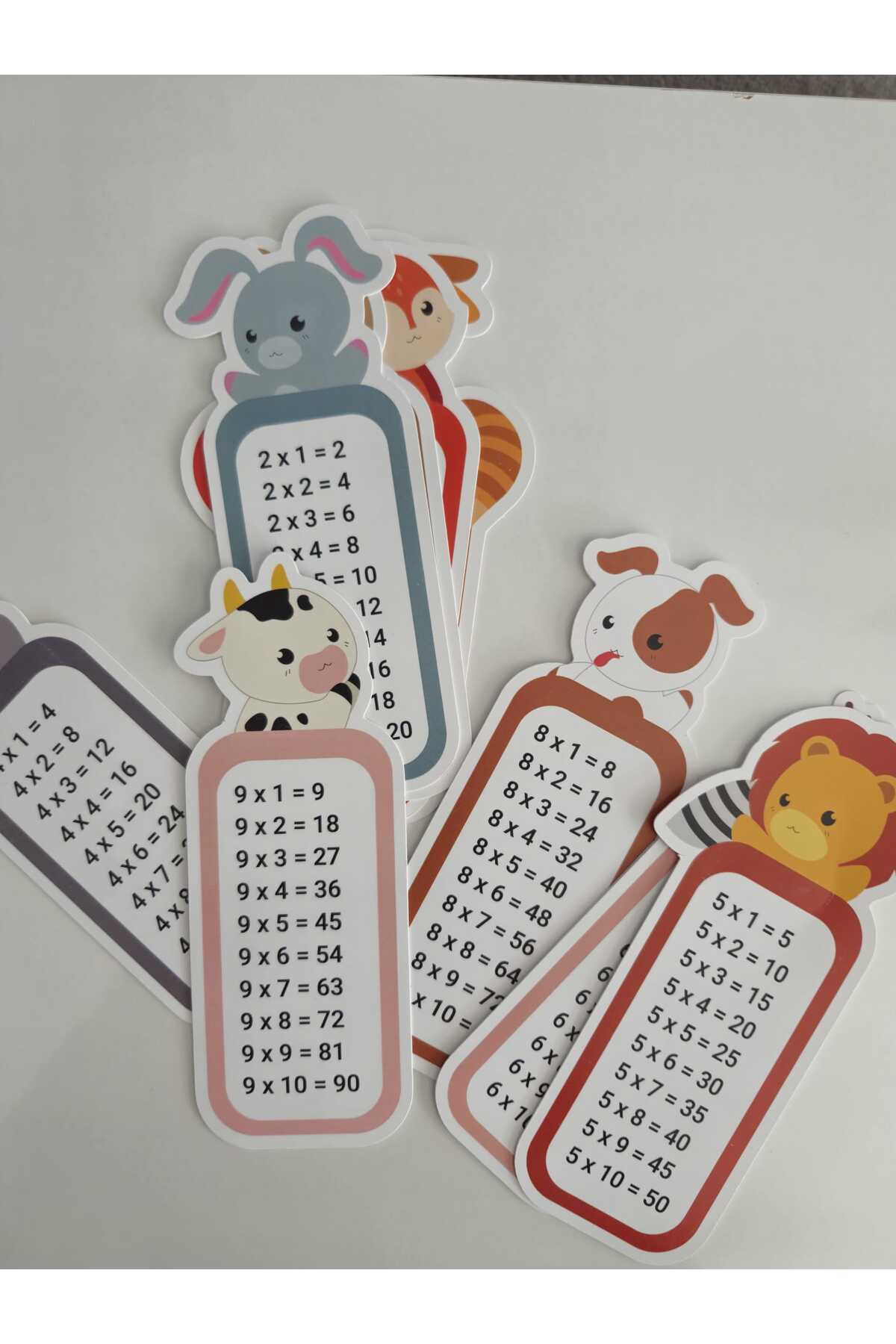ETİKETİM Çarpım Tablosu Kartları Safari Temalı 10lu-Masaüstü-Eğitici fotoğrafı 2 (önizleme)