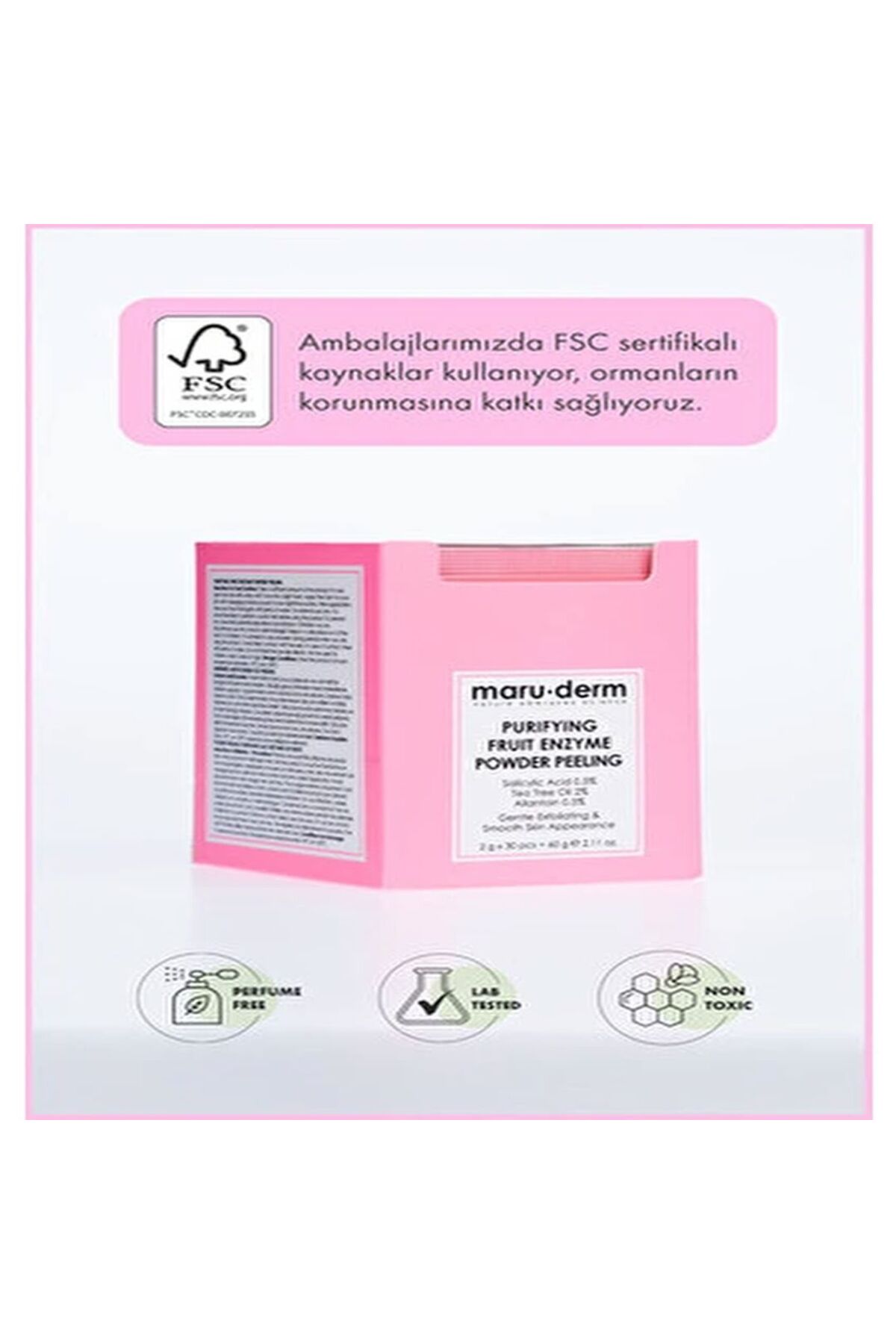 Maruderm Arındırıcı Toz Peeling 2 grx30 Adet Gözenek Temizle Siyah Nokta Enzim Peeling — 2026/10203199 — تصویر 5 از 5