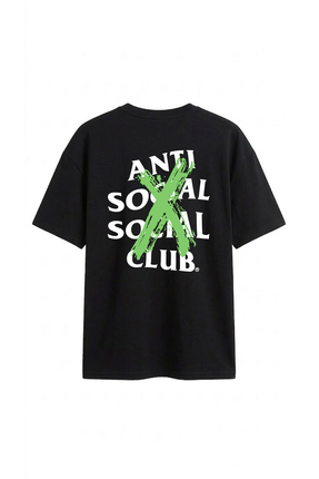 Holgim Anti Social Club X Baskılı Unisex Oversize T-Shirt